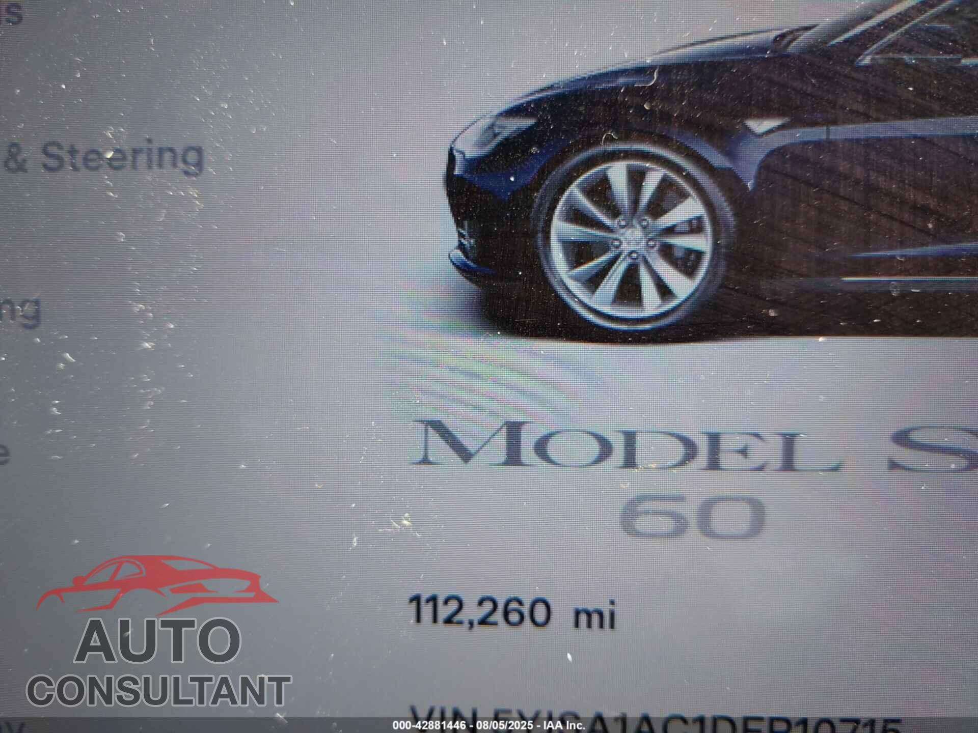 TESLA MODEL S 2013 - 5YJSA1AC1DFP10715