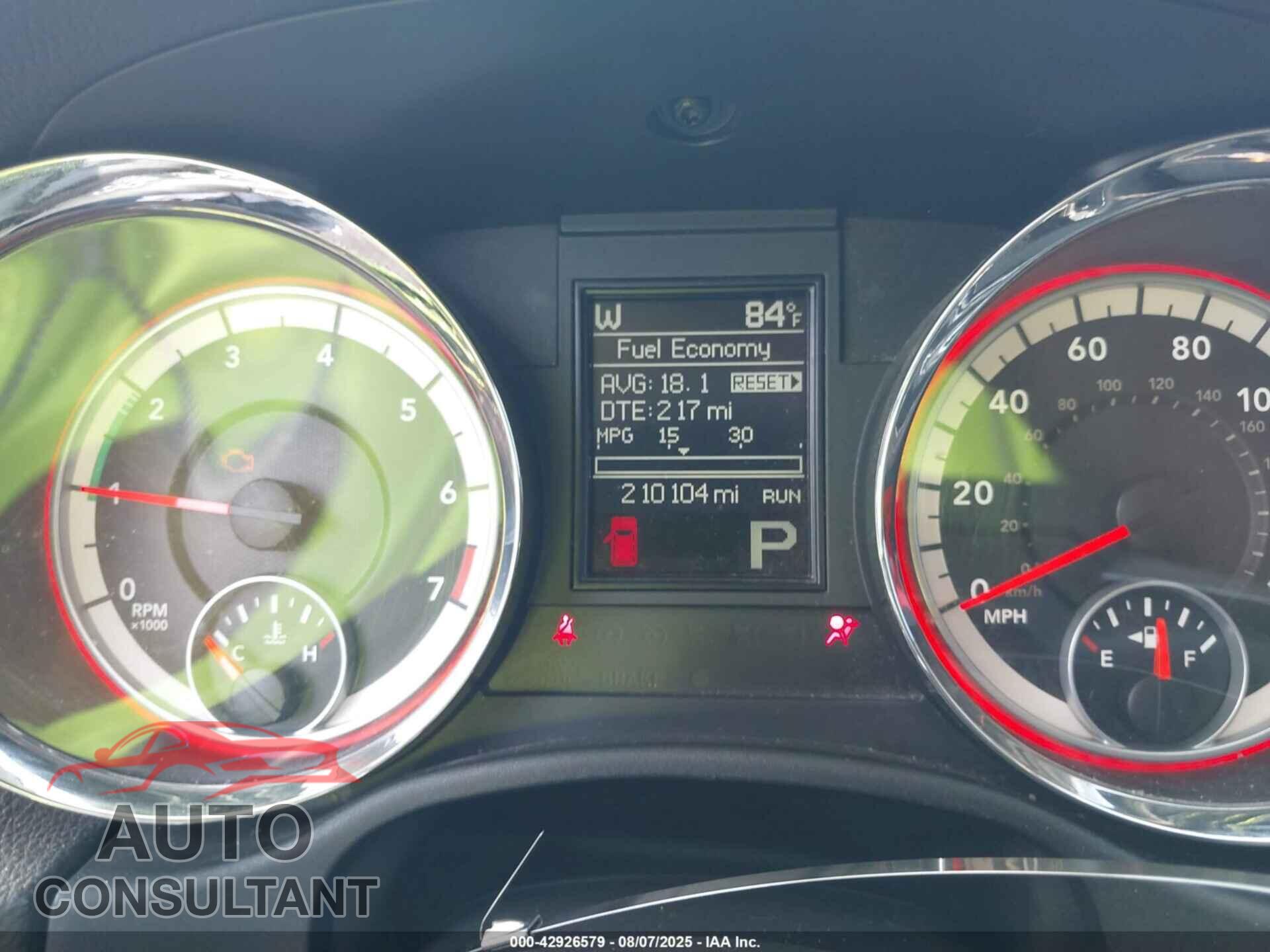 DODGE DURANGO 2013 - 1C4RDJAG1DC660596