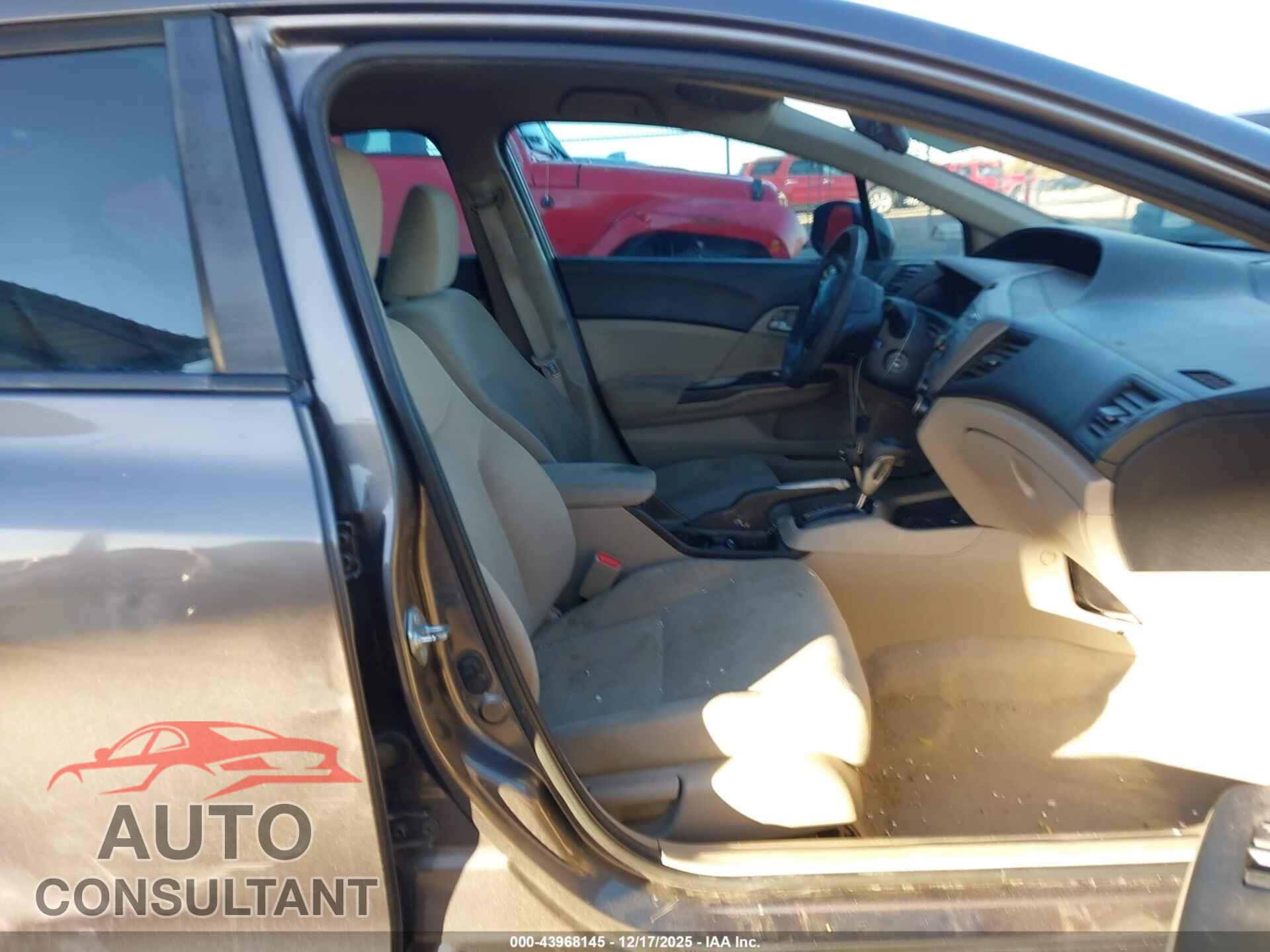 HONDA CIVIC 2012 - 19XFB2F56CE108833