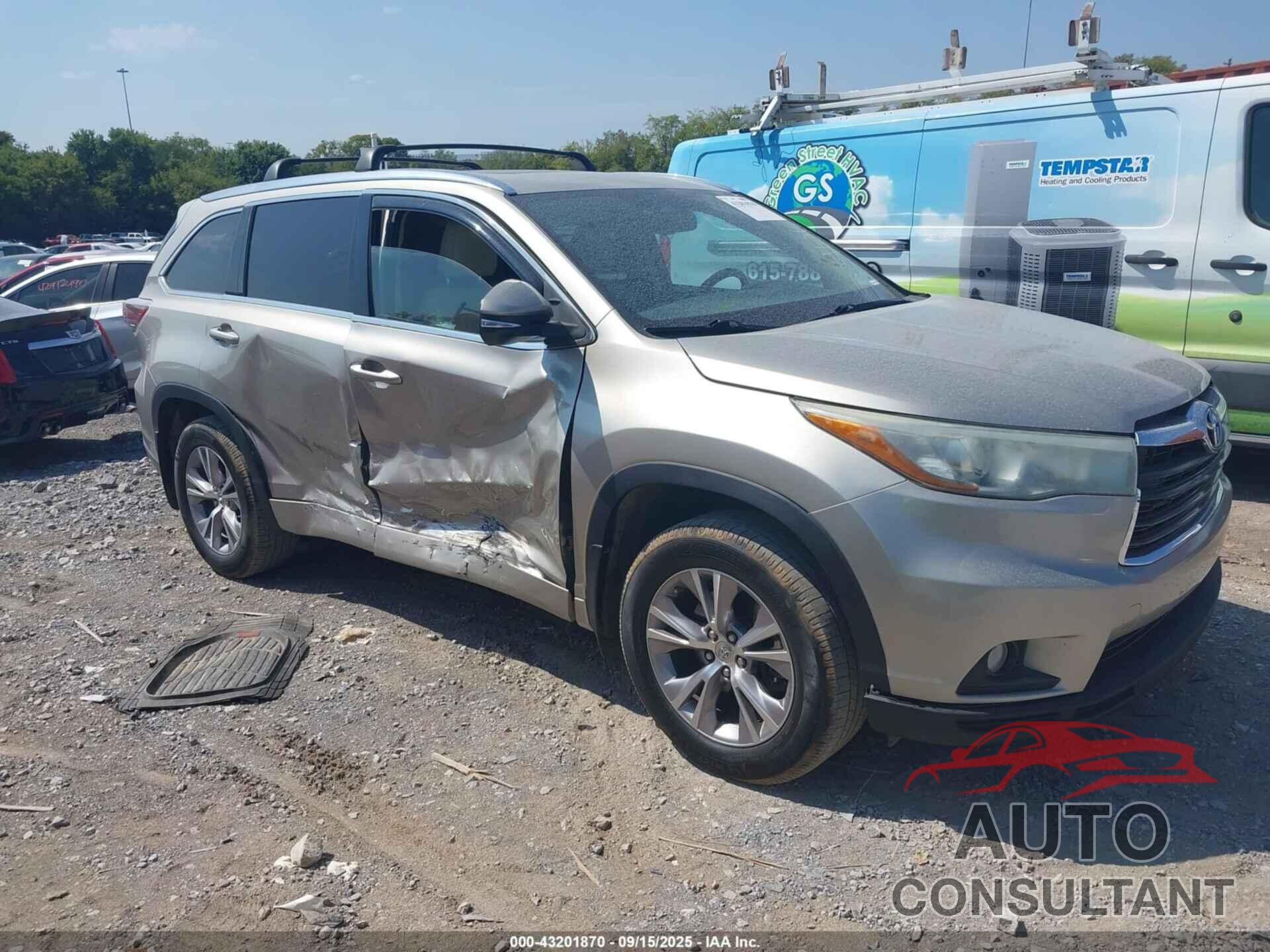 TOYOTA HIGHLANDER 2015 - 5TDJKRFH4FS149064