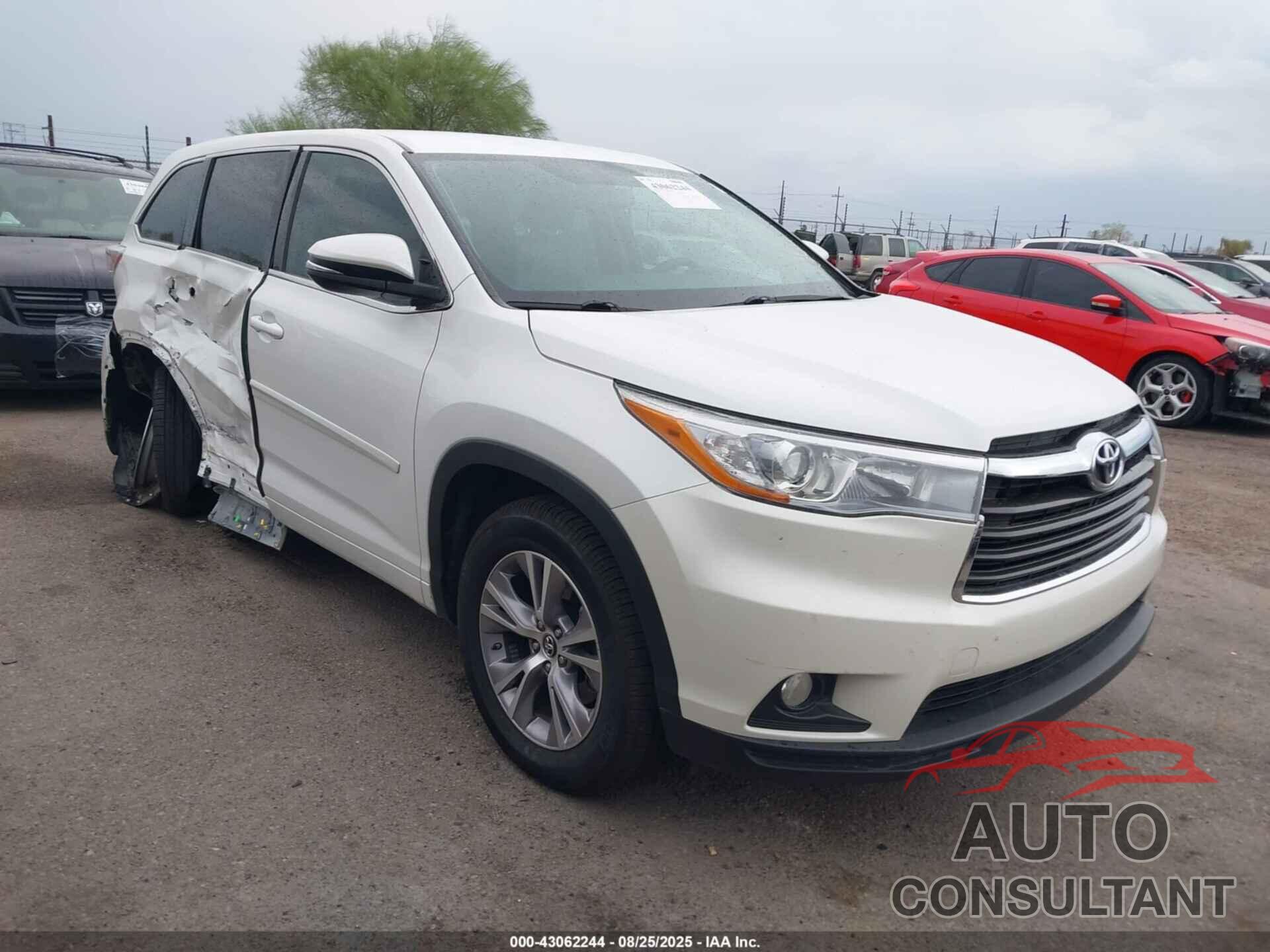 TOYOTA HIGHLANDER 2016 - 5TDZKRFH8GS150822