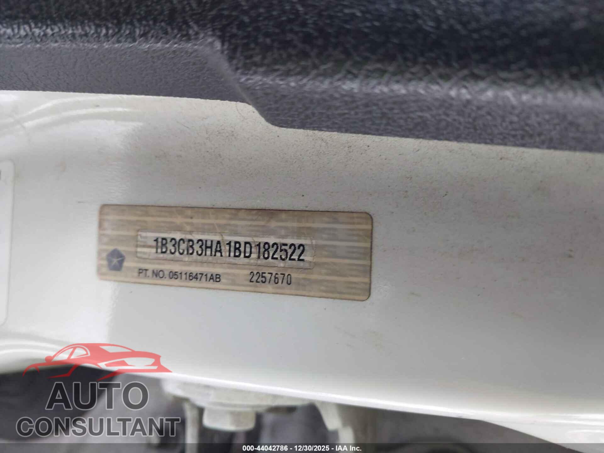 DODGE CALIBER 2011 - 1B3CB3HA1BD182522