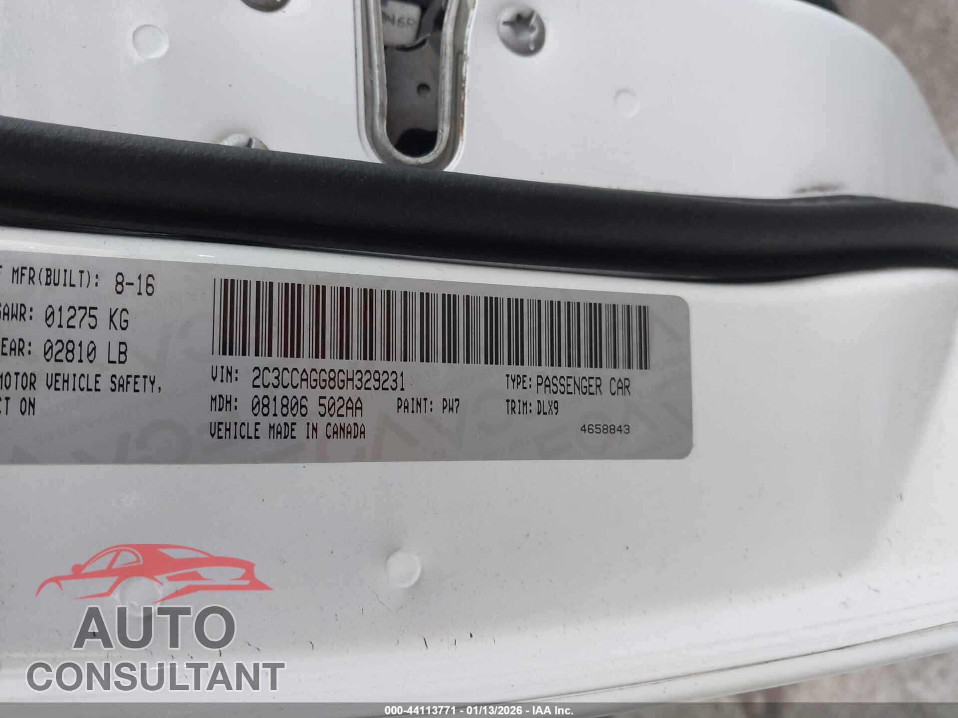 CHRYSLER 300 2016 - 2C3CCAGG8GH329231