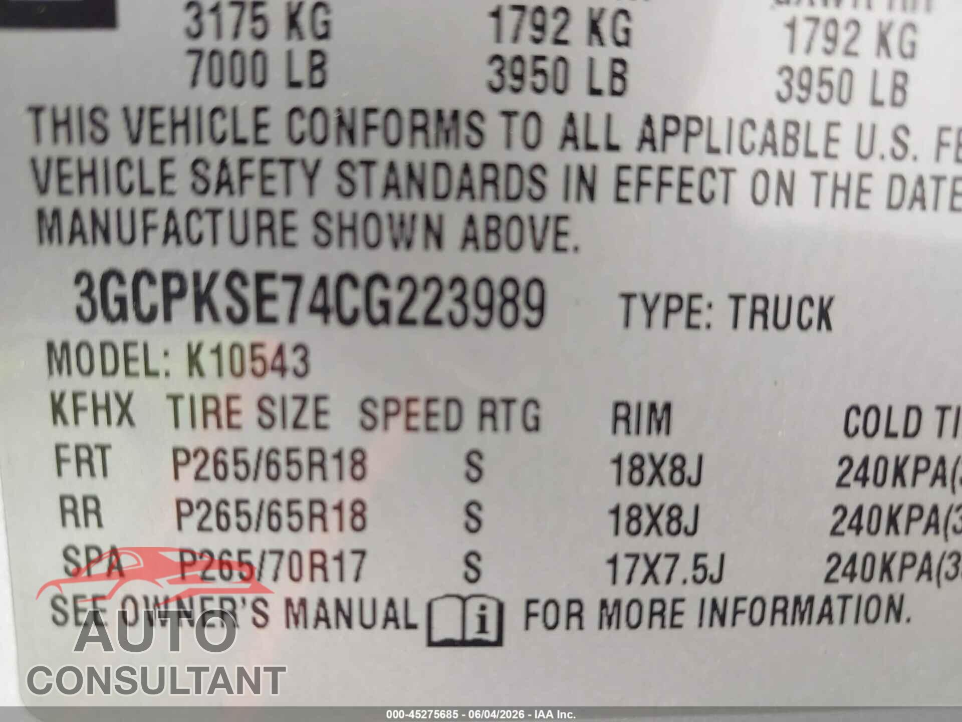 CHEVROLET SILVERADO 1500 2012 - 3GCPKSE74CG223989