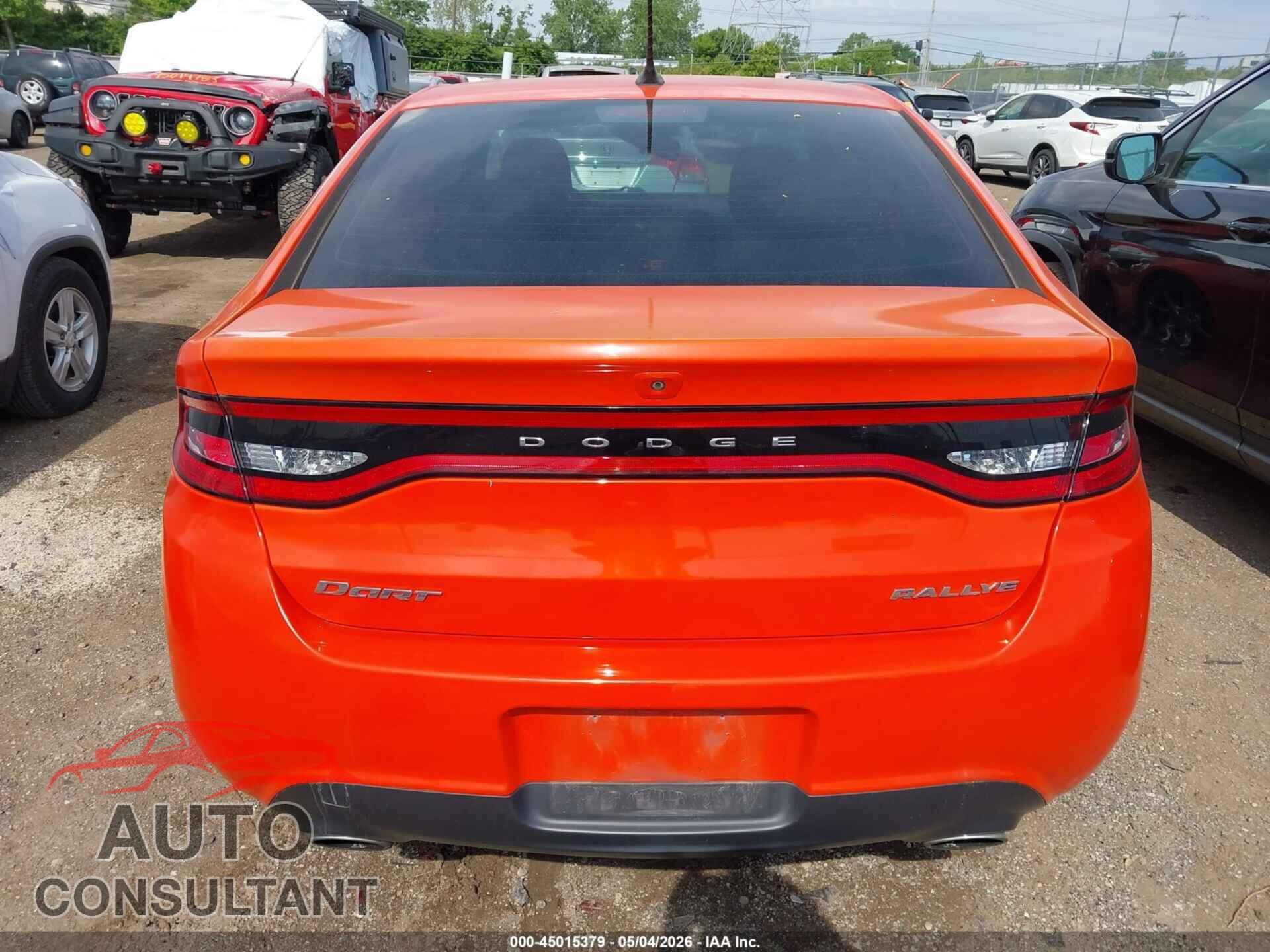 DODGE DART 2015 - 1C3CDFBBXFD224837