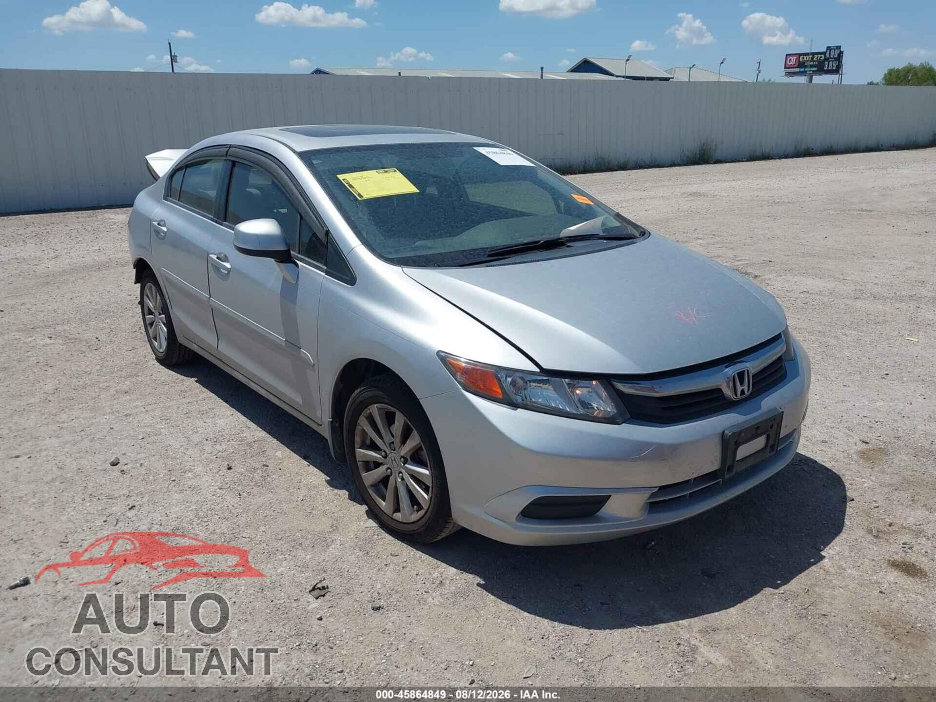 HONDA CIVIC 2012 - JHMFB2F82CS003860
