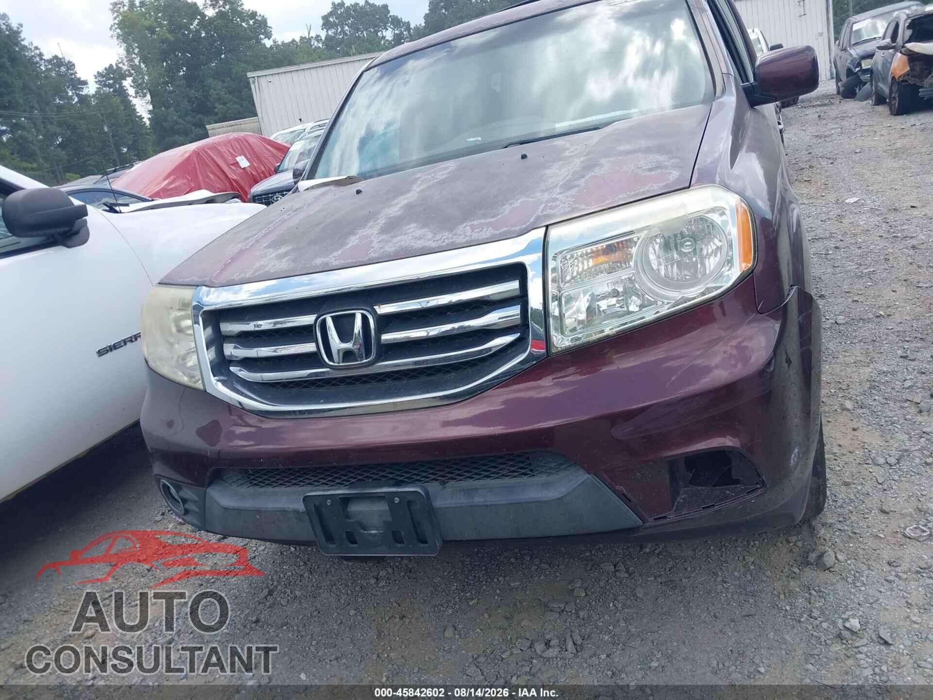 HONDA PILOT 2012 - 5FNYF3H72CB013259