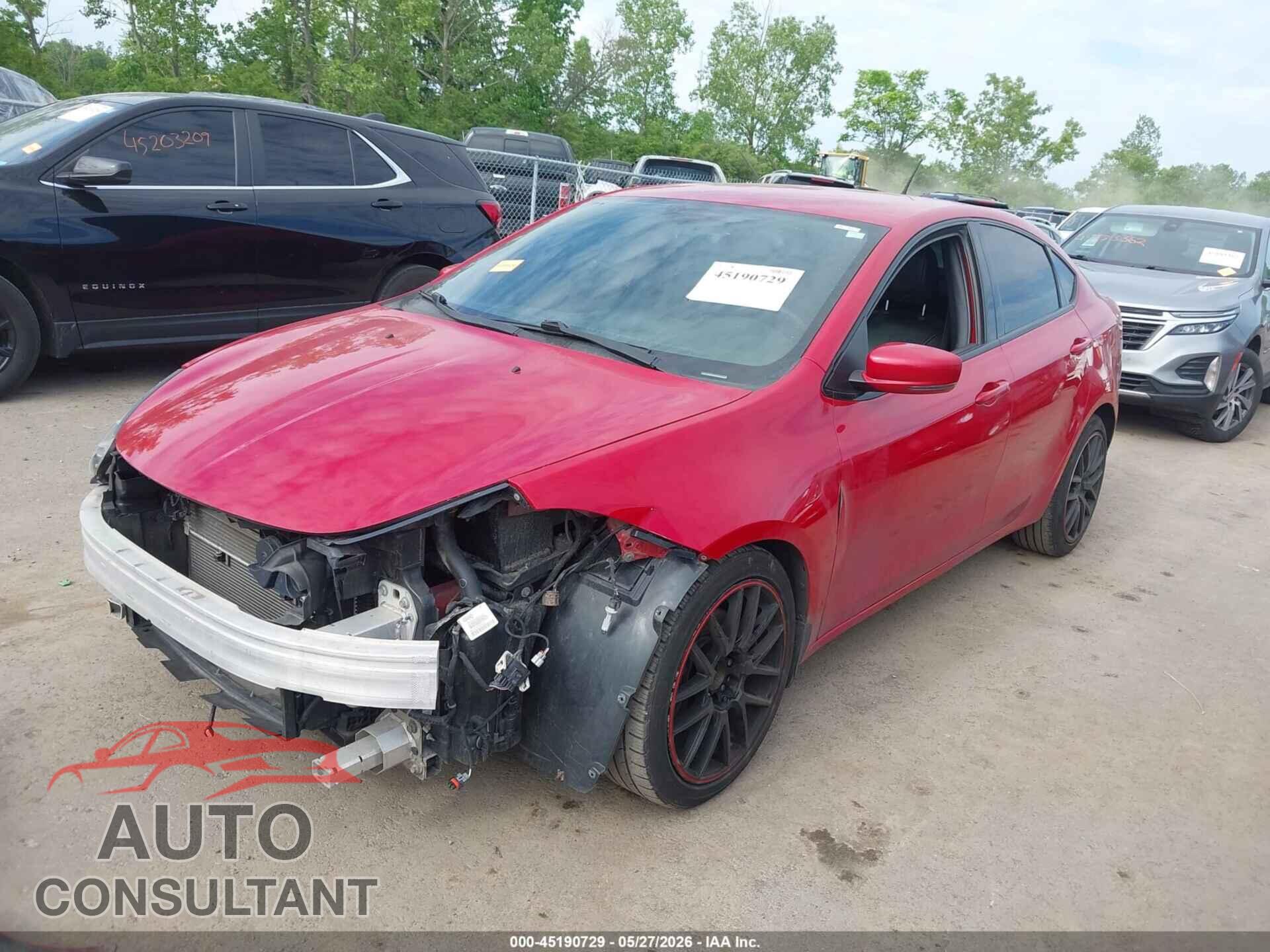 DODGE DART 2014 - 1C3CDFEB8ED854592