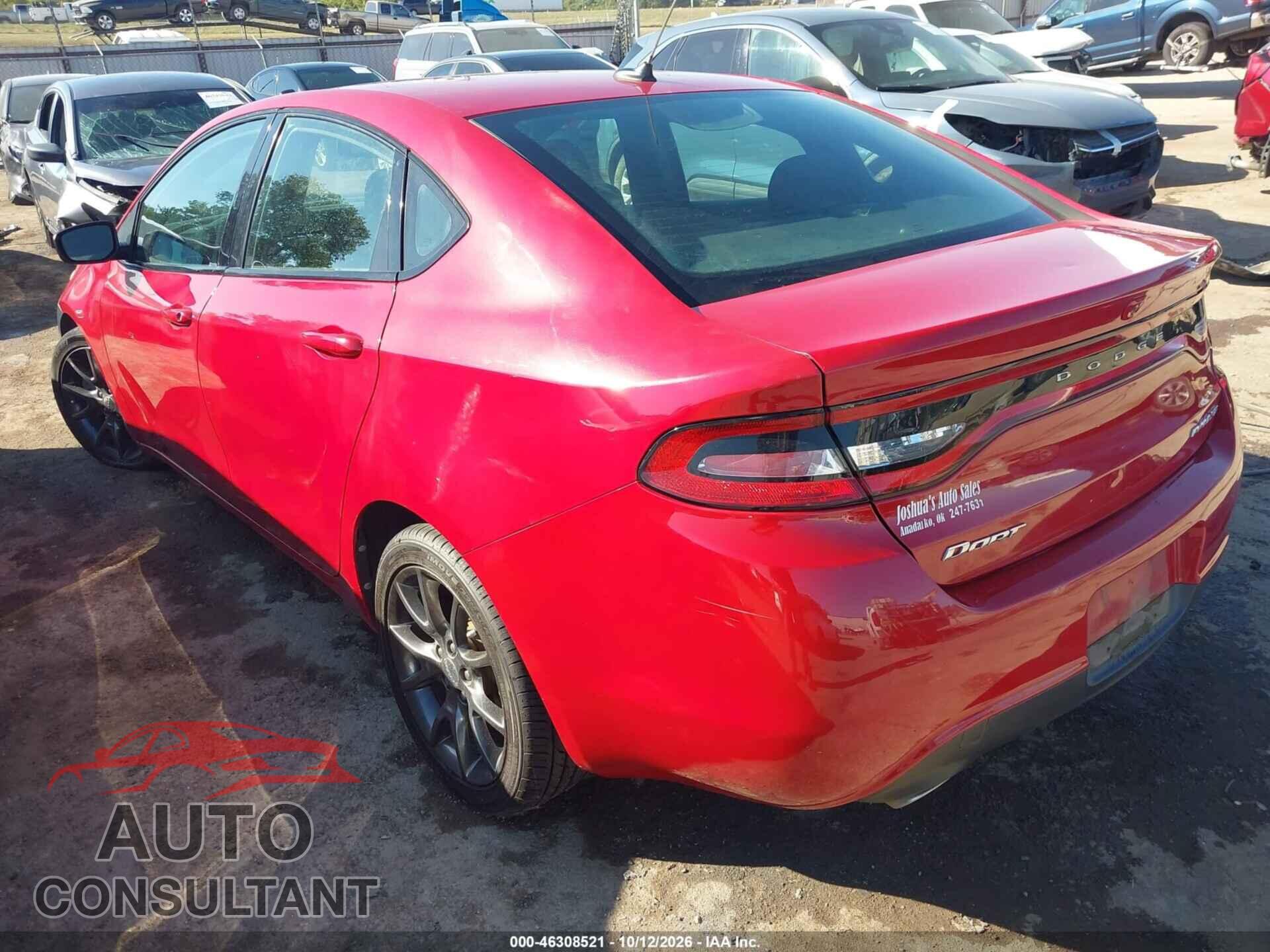 DODGE DART 2013 - 1C3CDFBA8DD154808