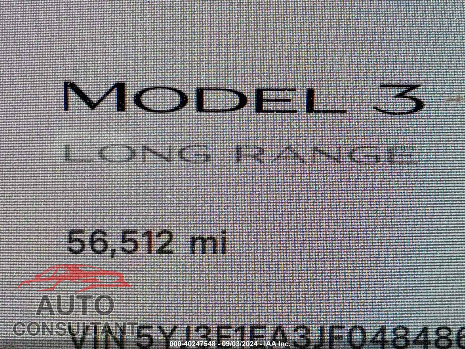 TESLA MODEL 3 2018 - 5YJ3E1EA3JF048486