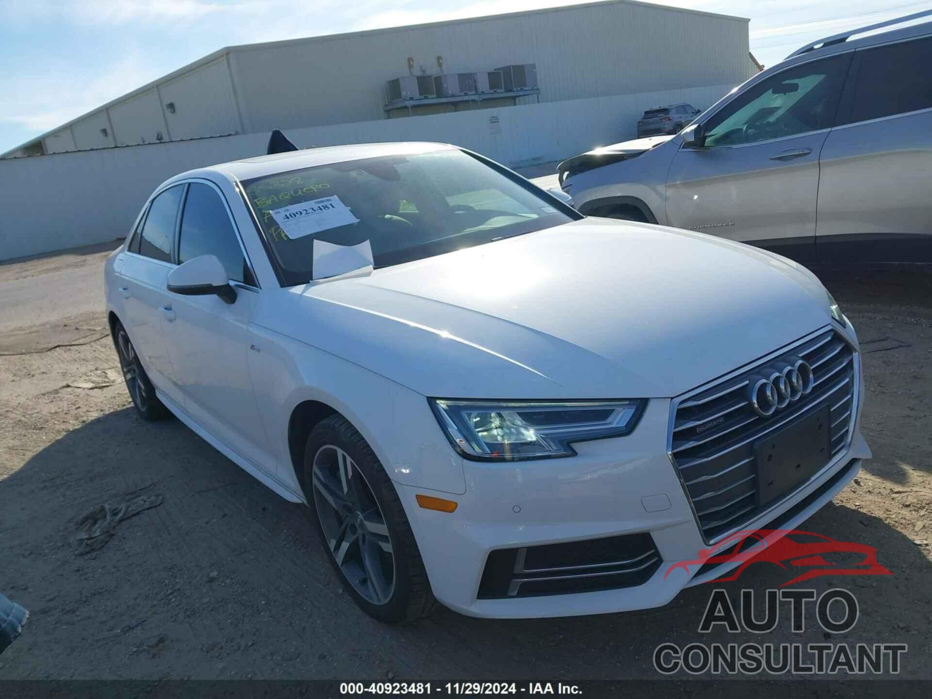 AUDI A4 2017 - WAUENAF4XHN045286