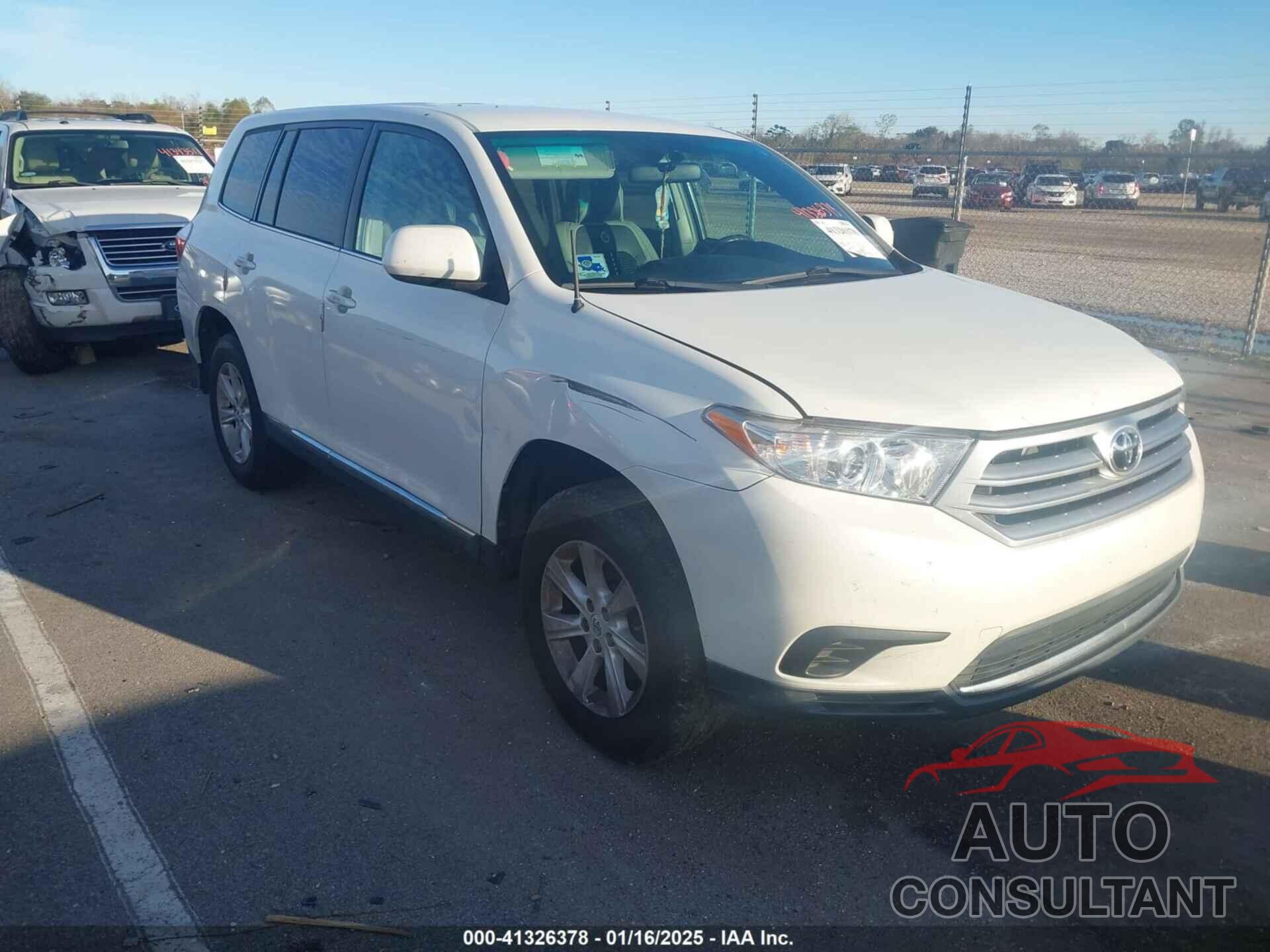 TOYOTA HIGHLANDER 2012 - 5TDZA3EH1CS017184