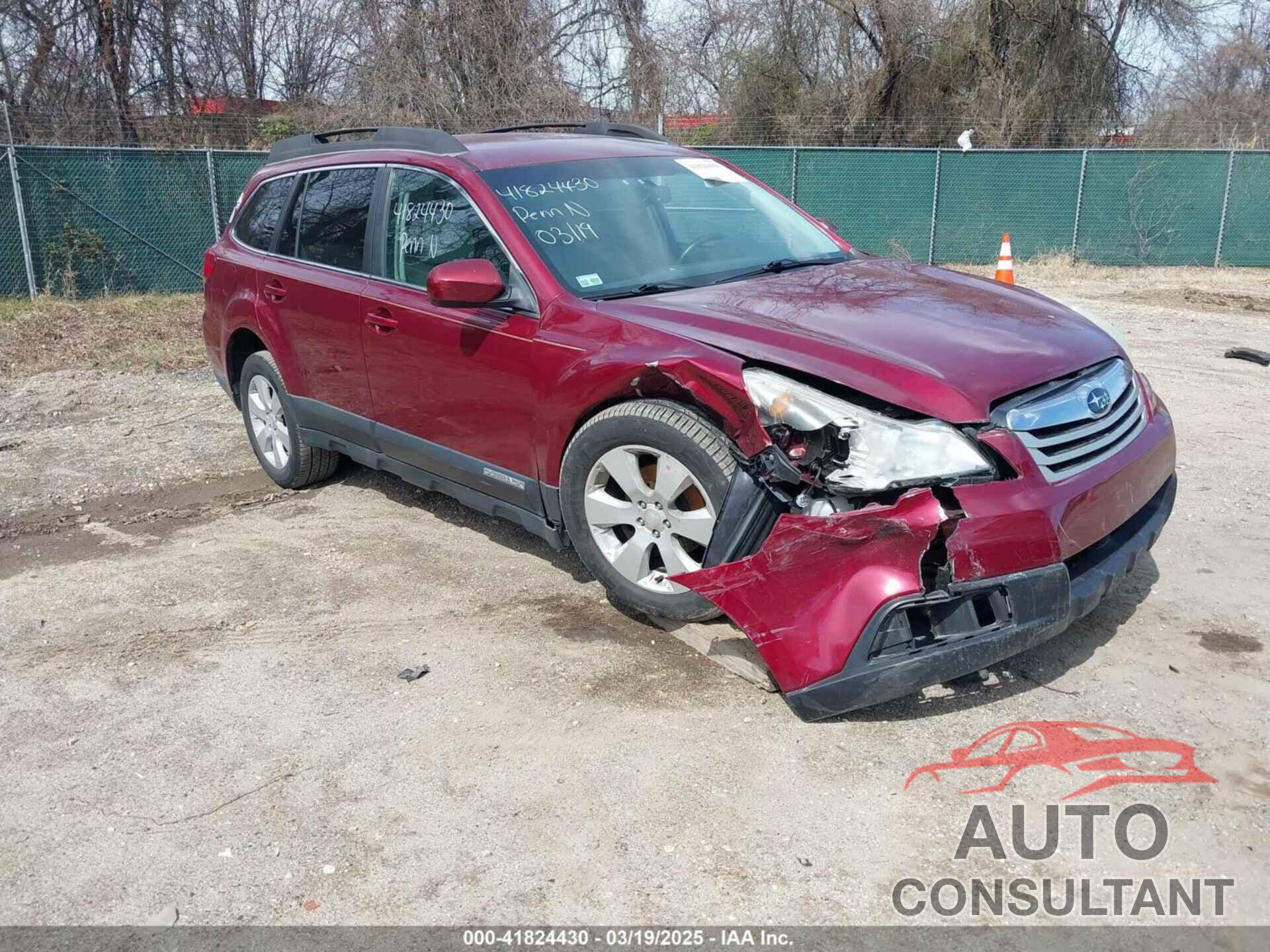 SUBARU OUTBACK 2011 - 4S4BRBCCXB3316745