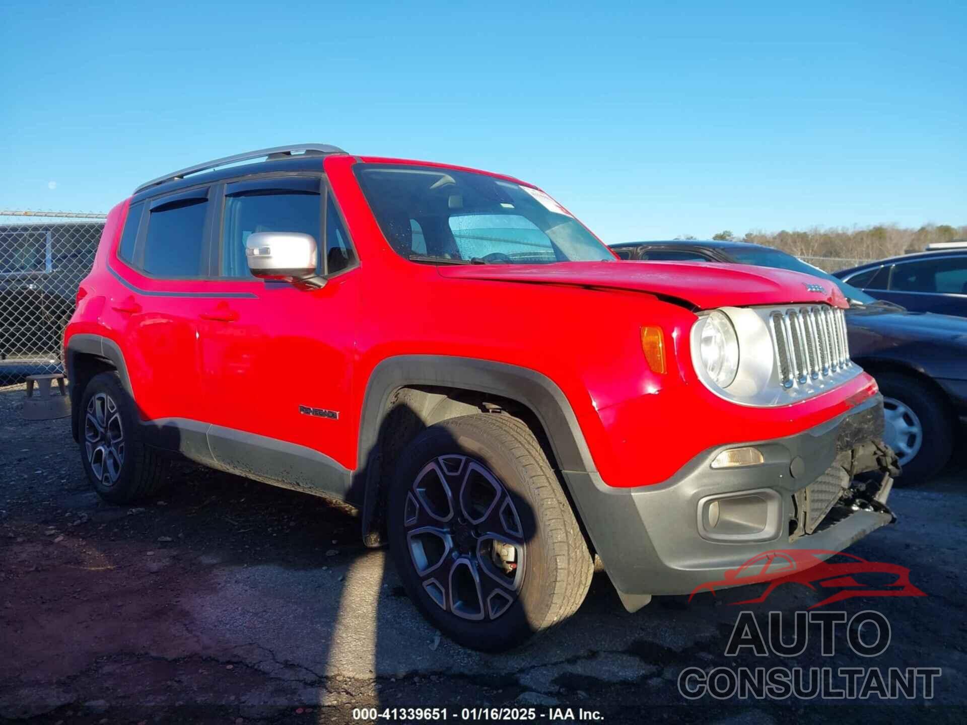 JEEP RENEGADE 2015 - ZACCJBDT9FPB48581
