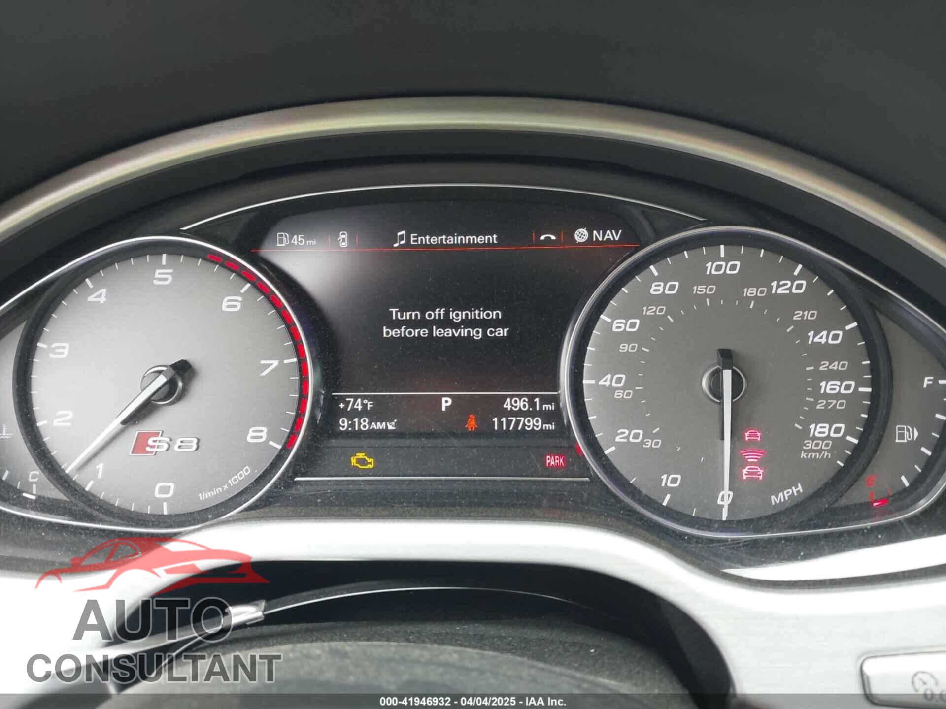 AUDI S8 2013 - WAUD2AFD1DN030416