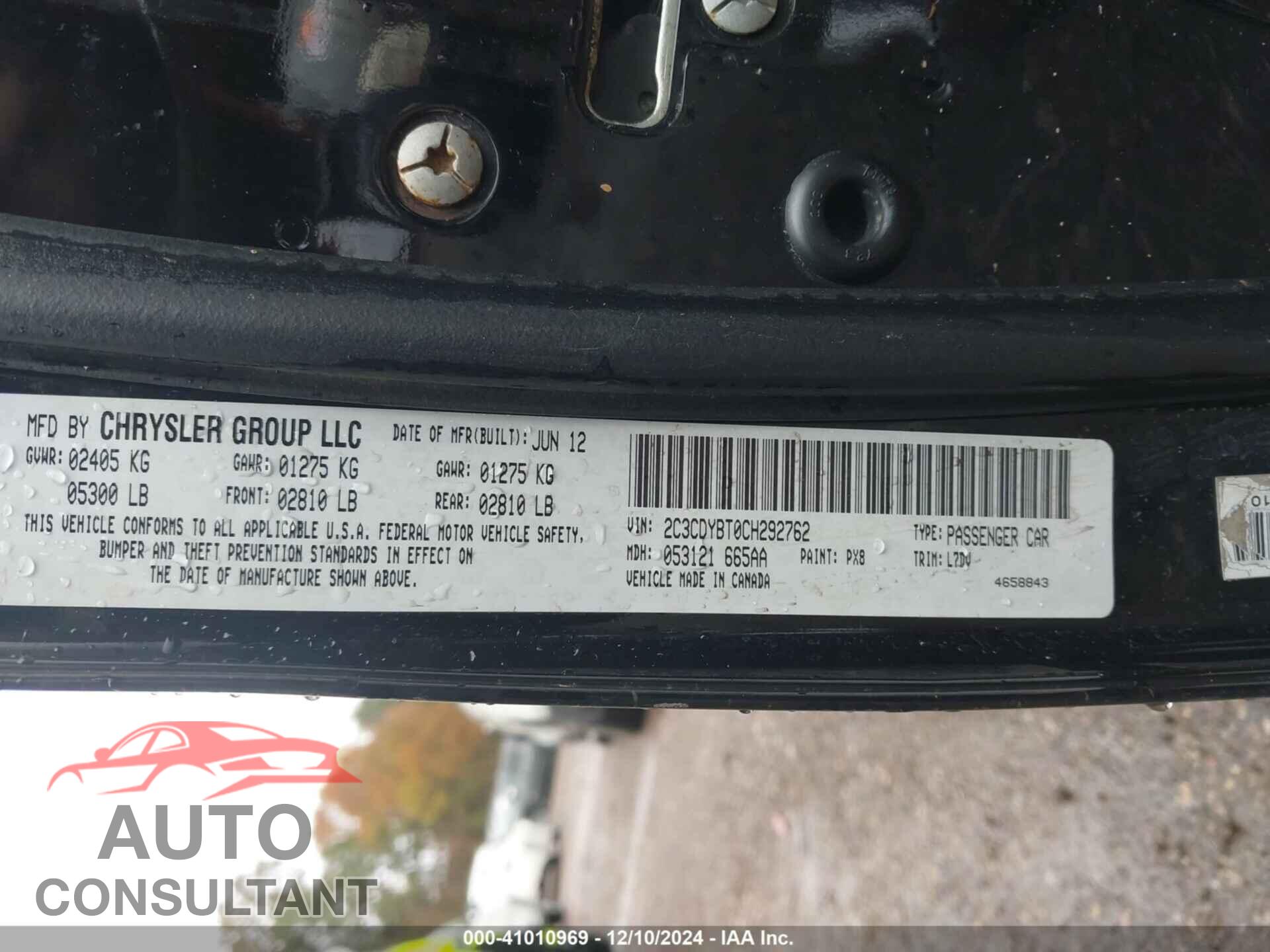 DODGE CHALLENGER 2012 - 2C3CDYBT0CH292762