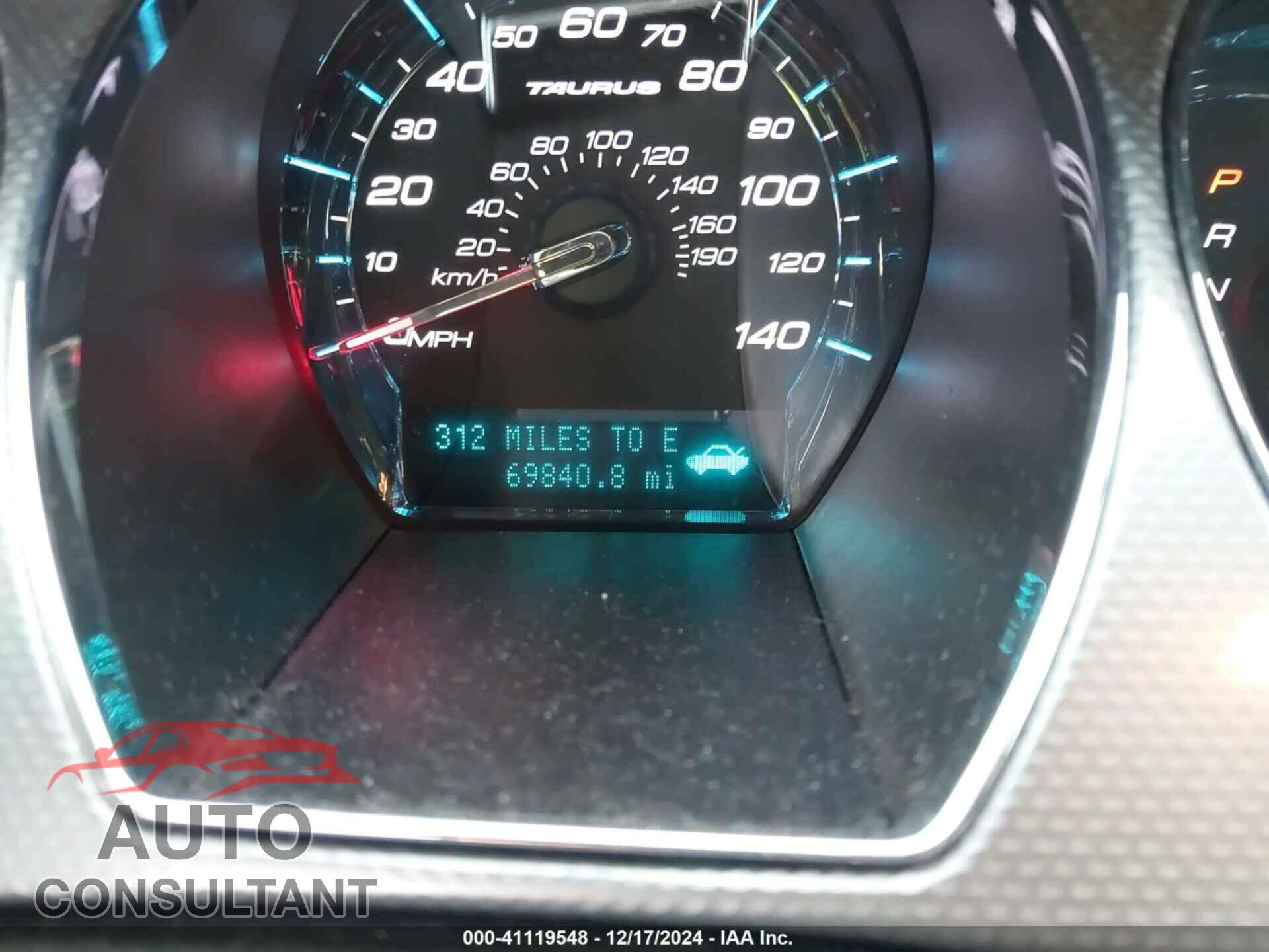 FORD TAURUS 2012 - 1FAHP2EW3CG134882