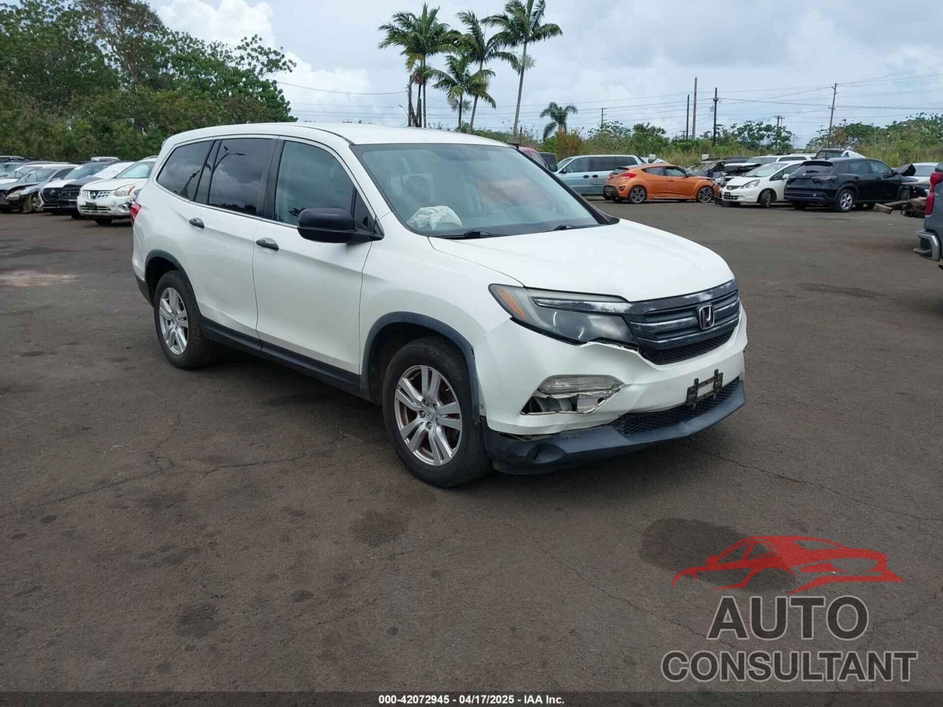 HONDA PILOT 2017 - 5FNYF5H10HB041818