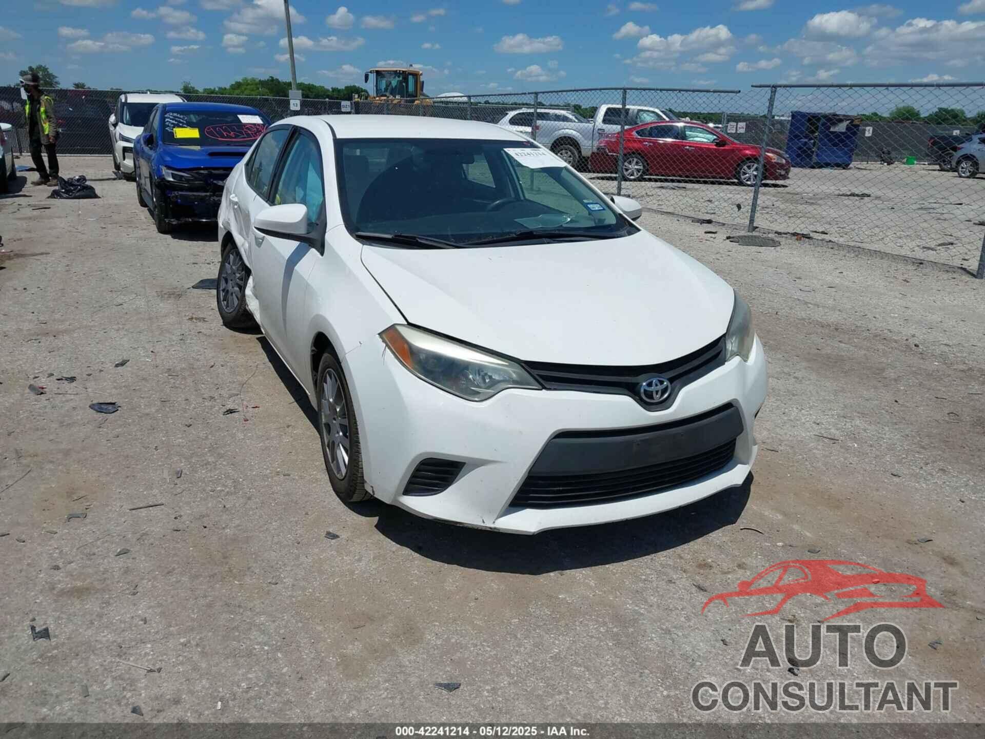 TOYOTA COROLLA 2016 - 2T1BURHE2GC548597