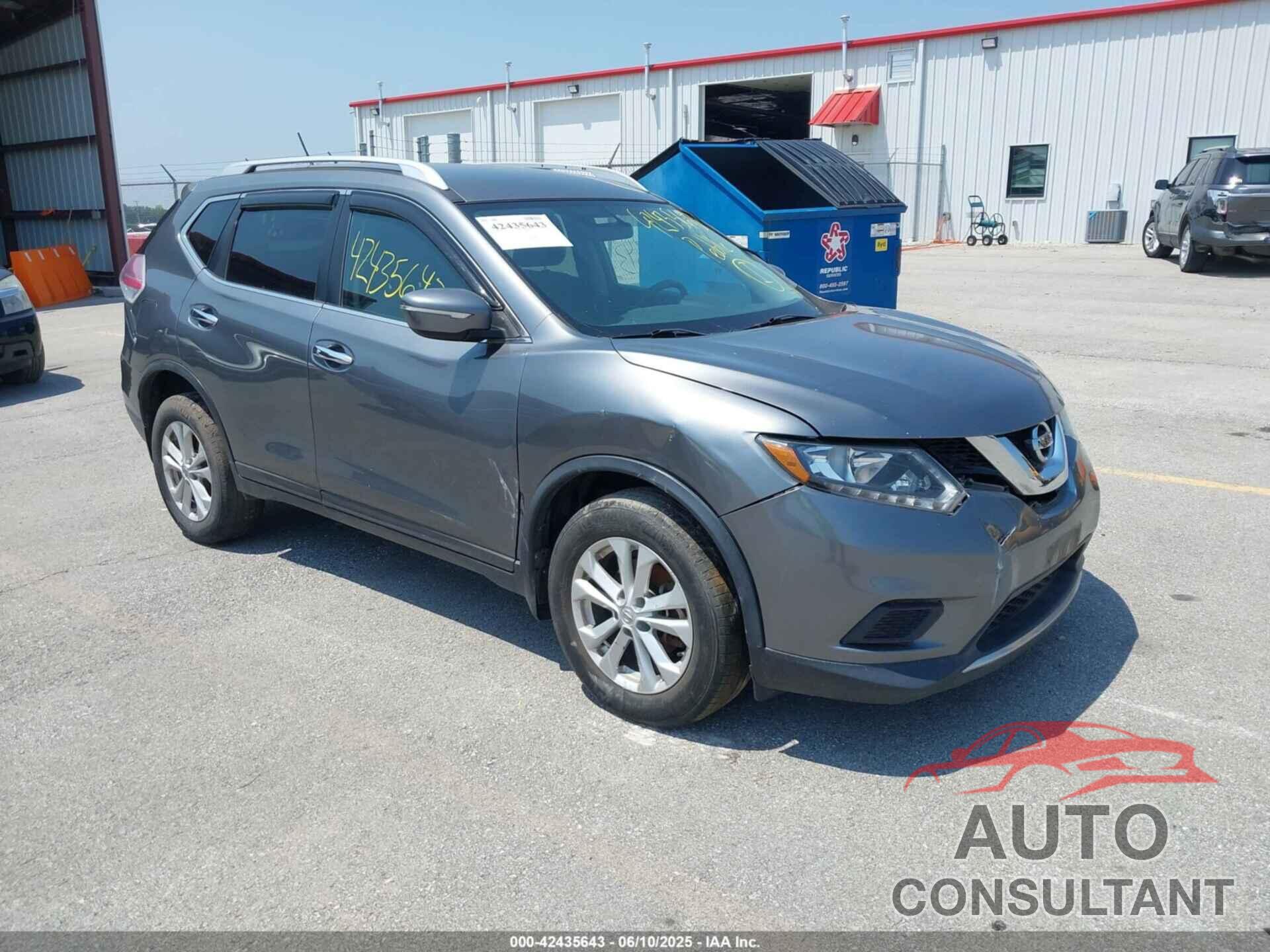 NISSAN ROGUE 2015 - KNMAT2MV6FP545245