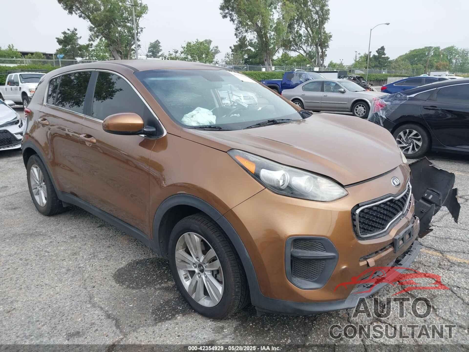 KIA SPORTAGE 2017 - KNDPM3AC8H7291038