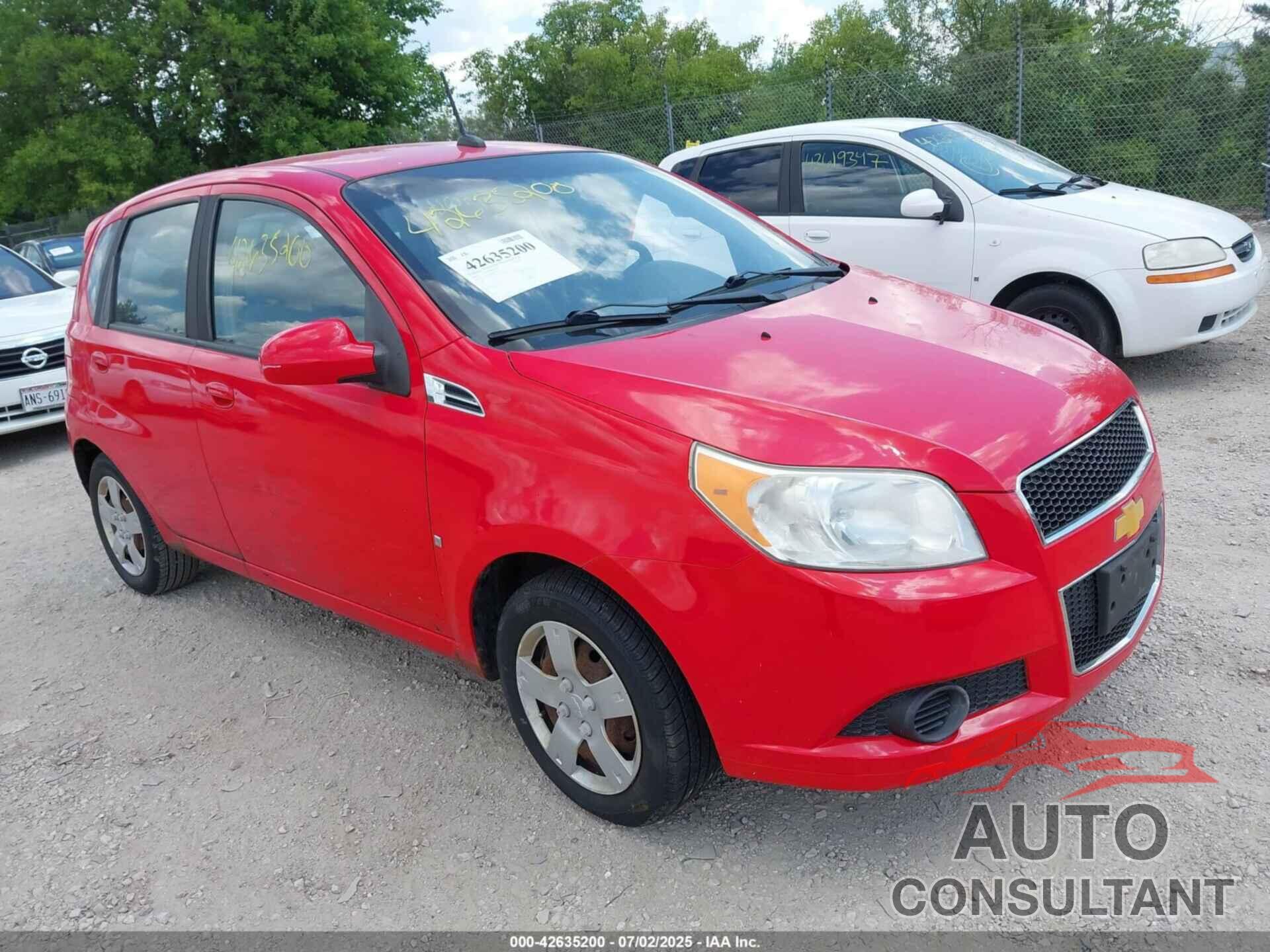 CHEVROLET AVEO 2009 - KL1TD66E89B354784