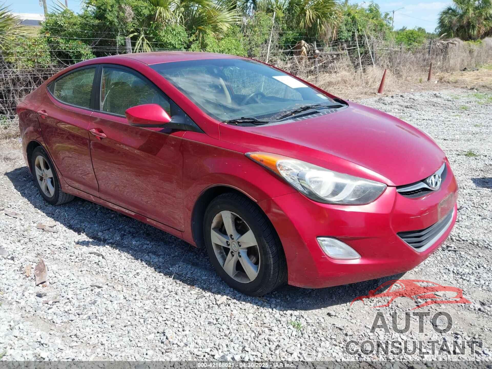 HYUNDAI ELANTRA 2012 - KMHDH4AE2CU461320