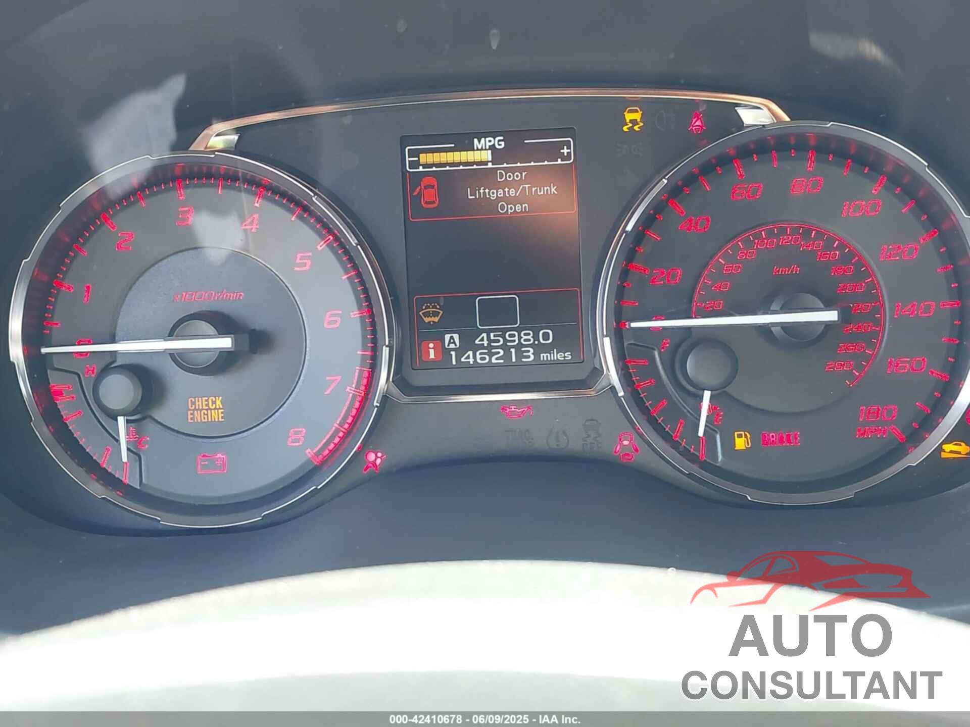 SUBARU WRX 2015 - JF1VA1G60F9803890