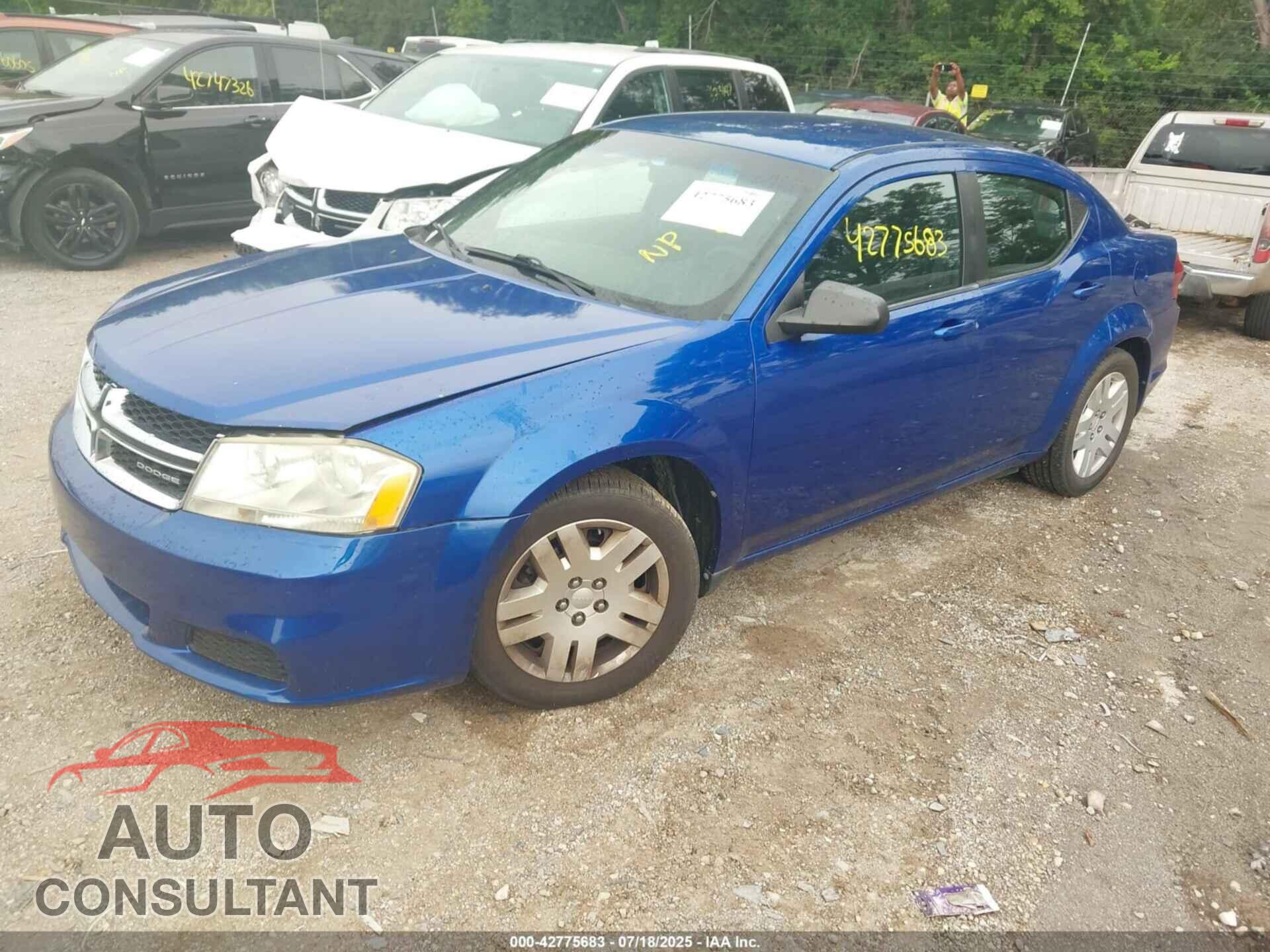 DODGE AVENGER 2013 - 1C3CDZAB4DN720727