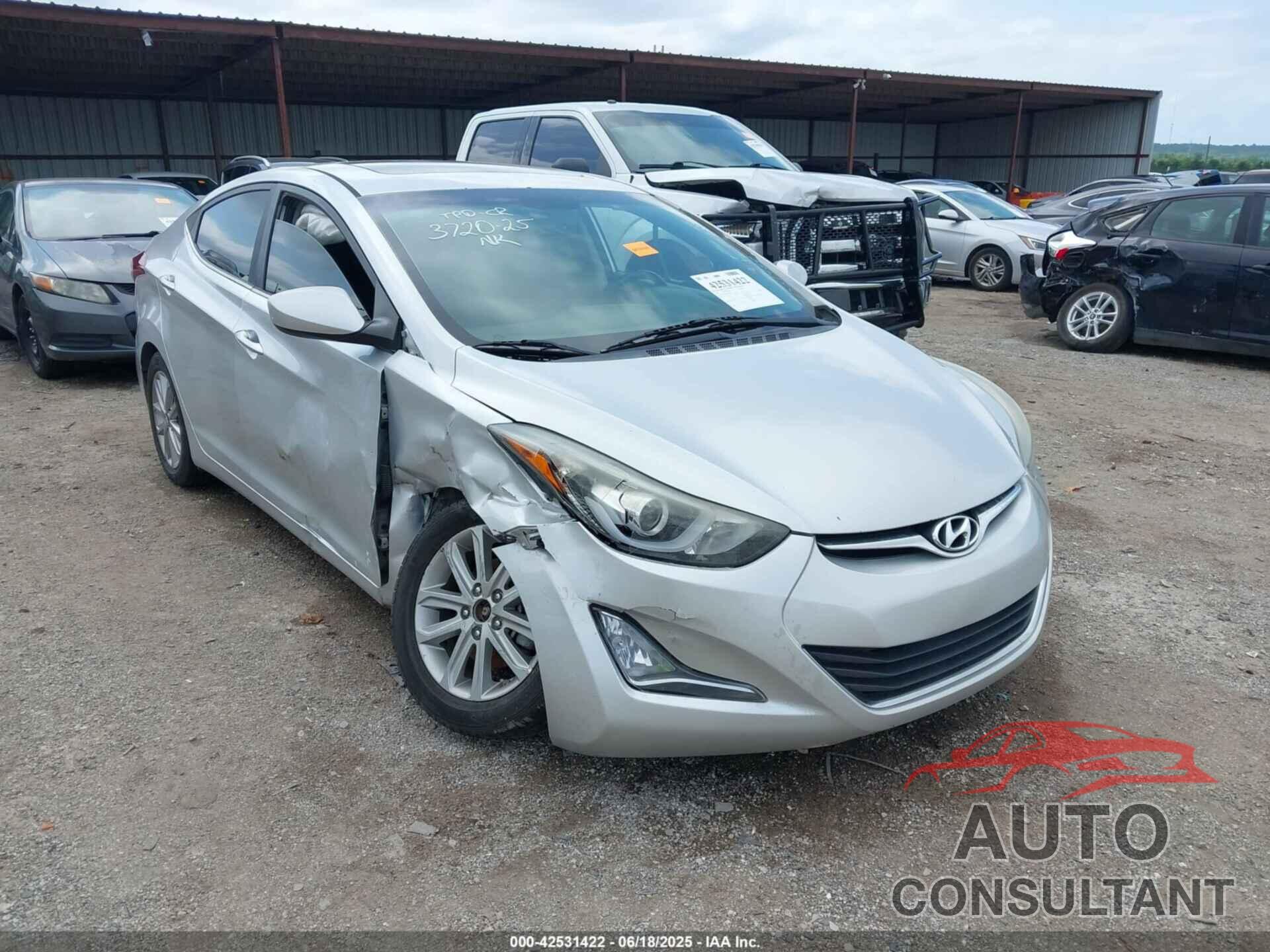 HYUNDAI ELANTRA 2015 - 5NPDH4AE9FH603231