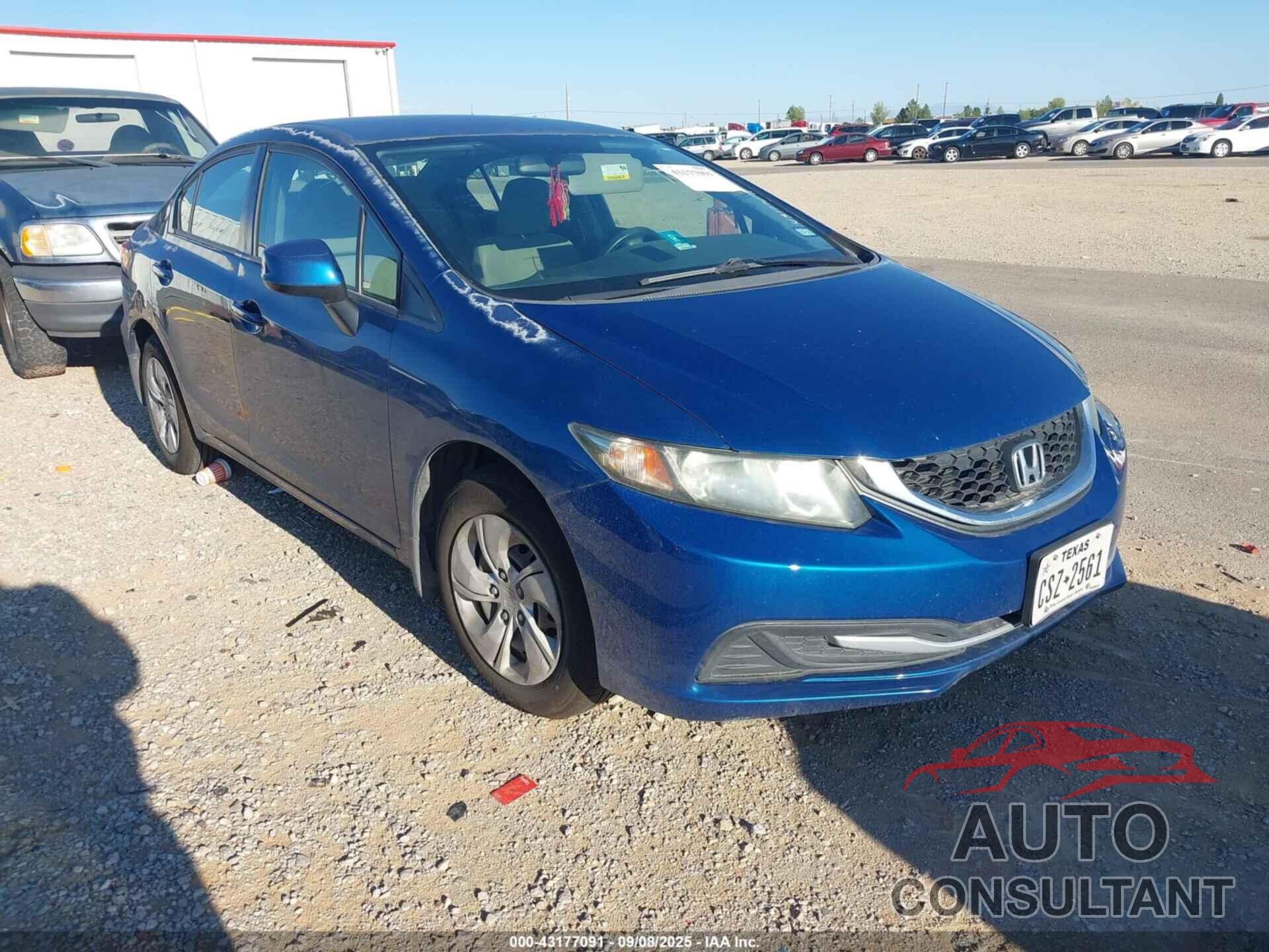 HONDA CIVIC 2013 - 2HGFB2F51DH598220
