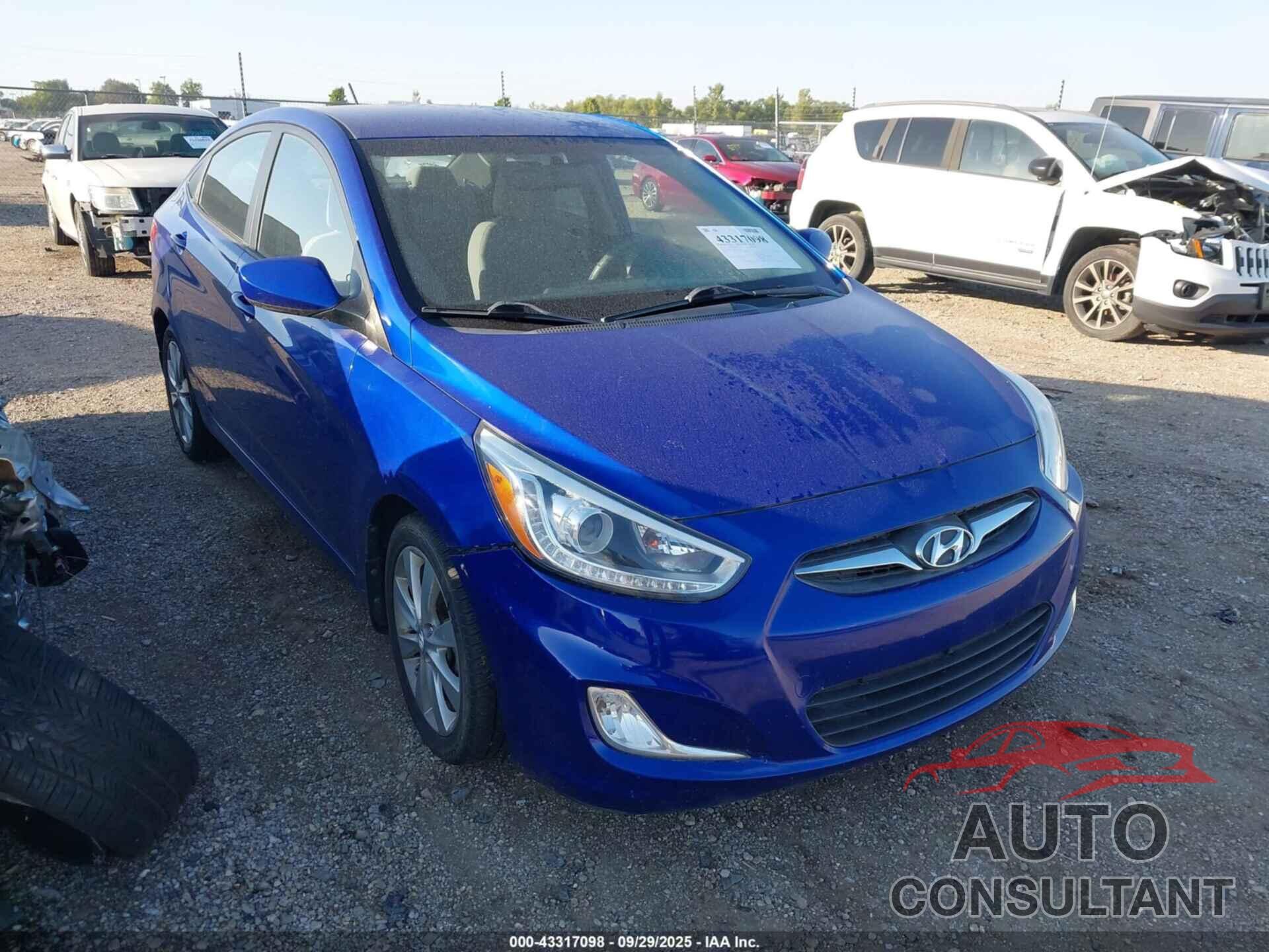HYUNDAI ACCENT 2014 - KMHCU4AE9EU596580