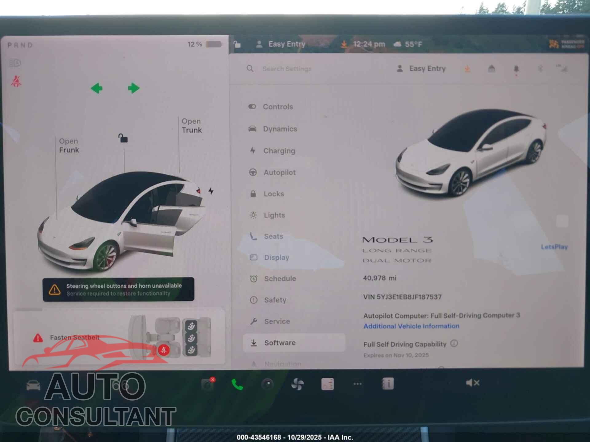 TESLA MODEL 3 2018 - 5YJ3E1EB8JF187537