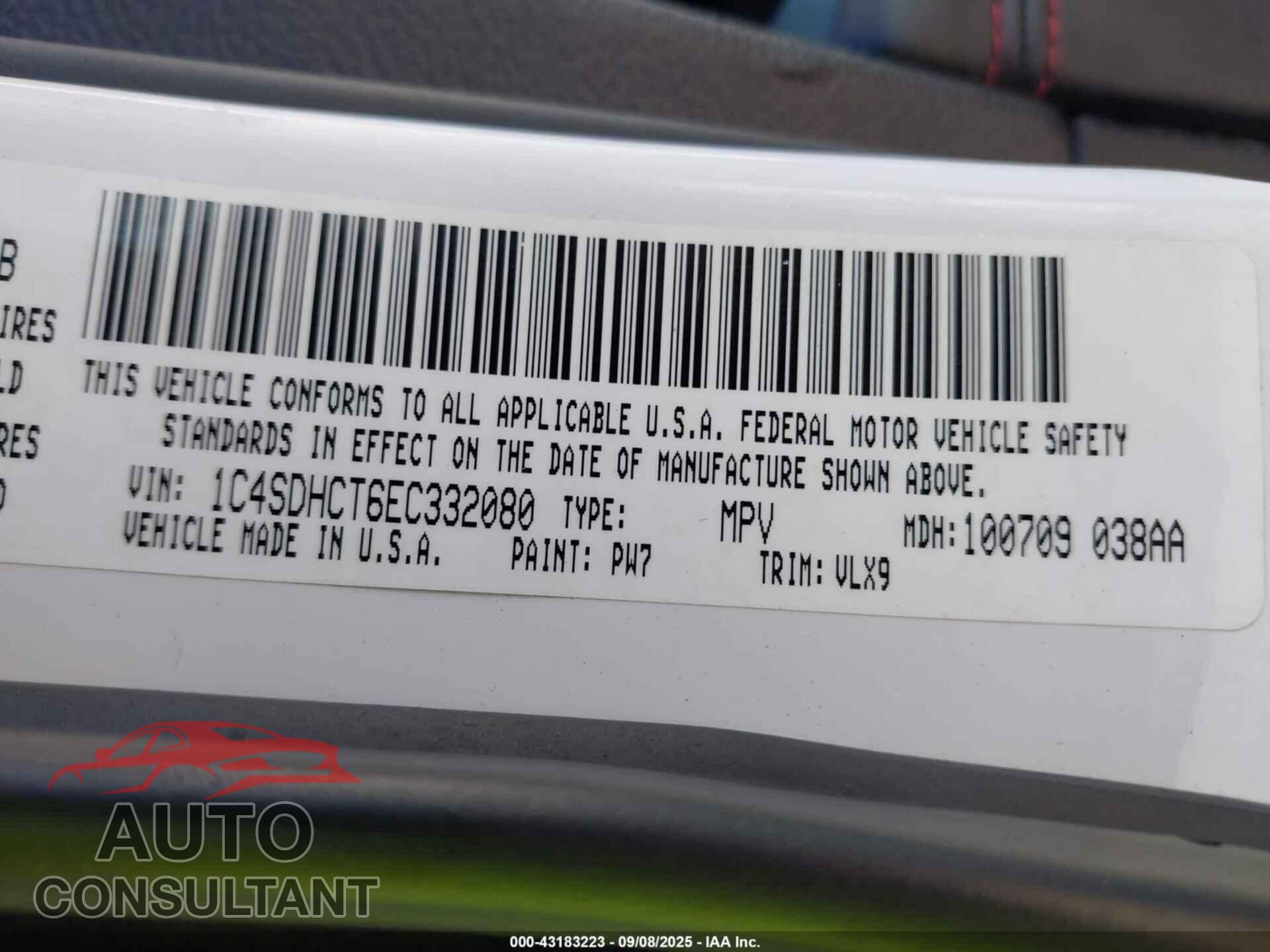 DODGE DURANGO 2014 - 1C4SDHCT6EC332080