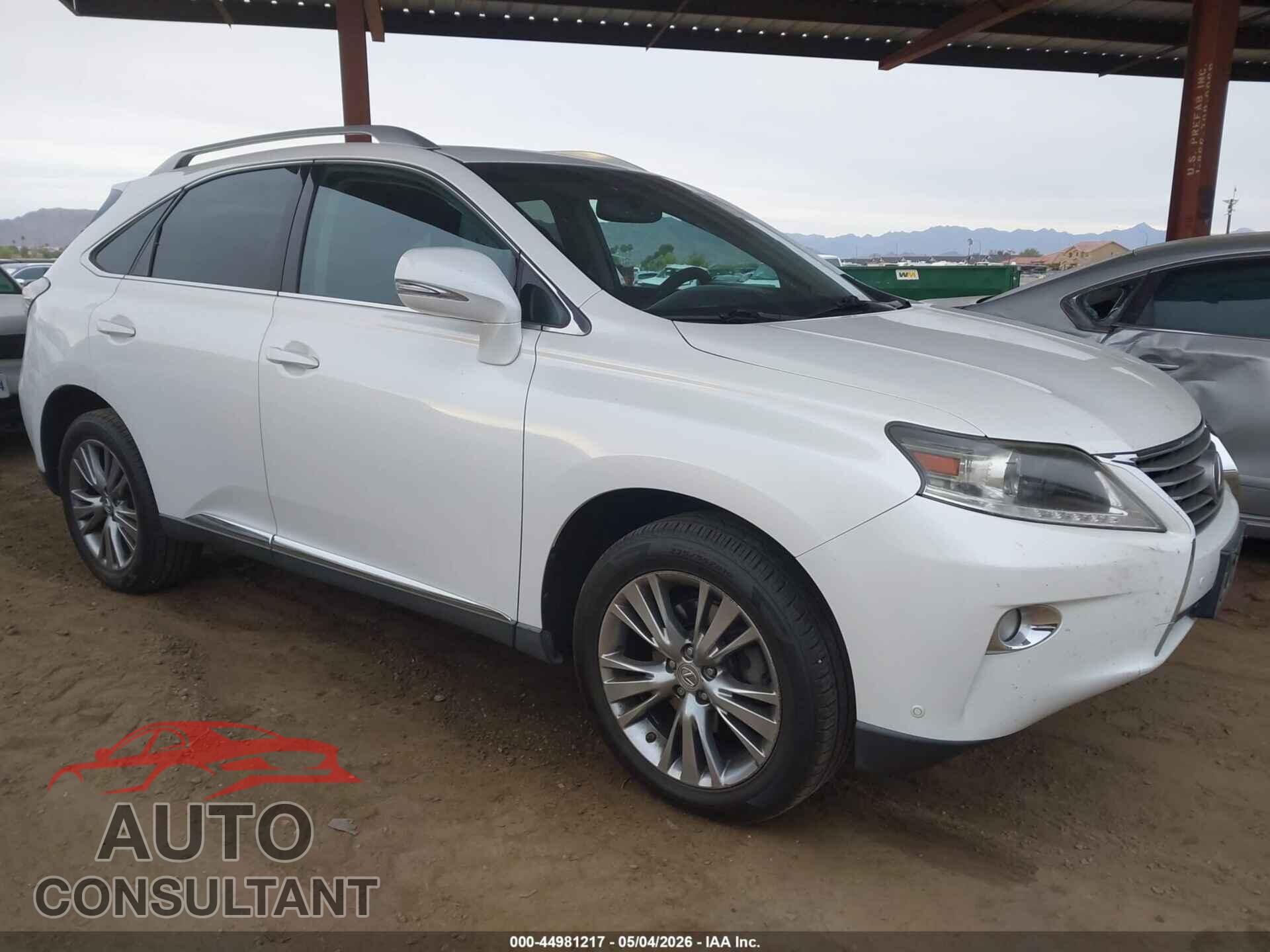 LEXUS RX 350 2013 - 2T2BK1BA3DC206354