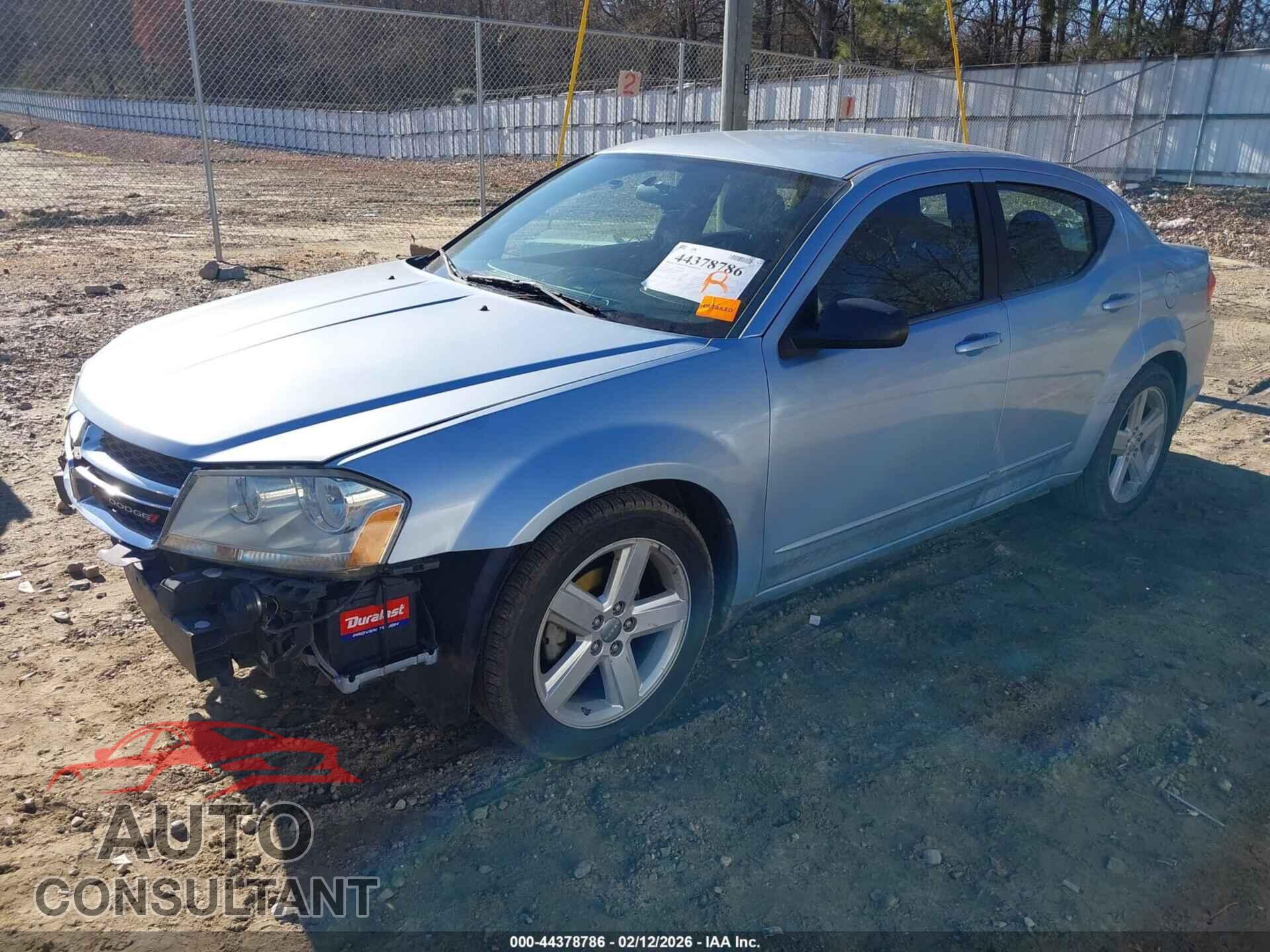 DODGE AVENGER 2013 - 1C3CDZAB9DN741492