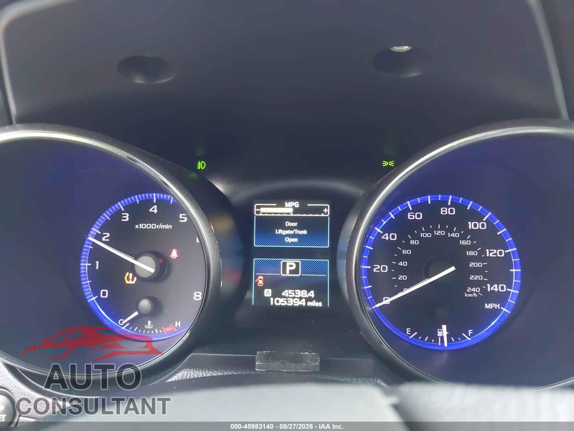 SUBARU OUTBACK 2015 - 4S4BSBLC1F3244229