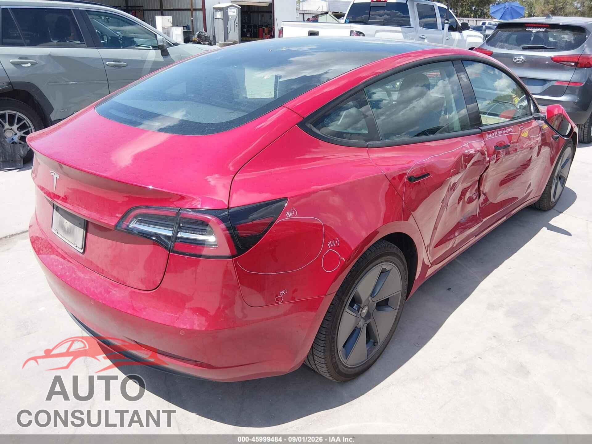 TESLA MODEL 3 2022 - 5YJ3E1EA2NF314666