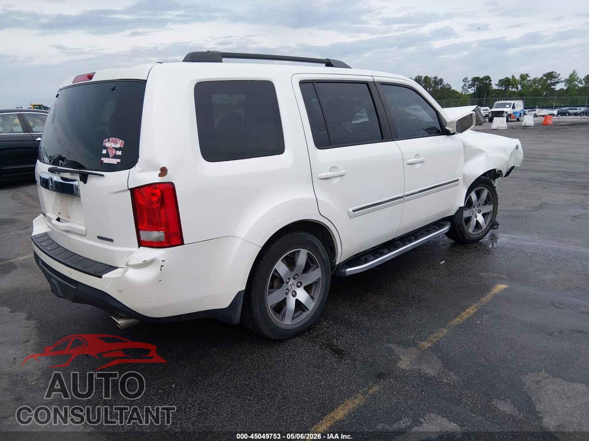 HONDA PILOT 2012 - 5FNYF3H92CB012730