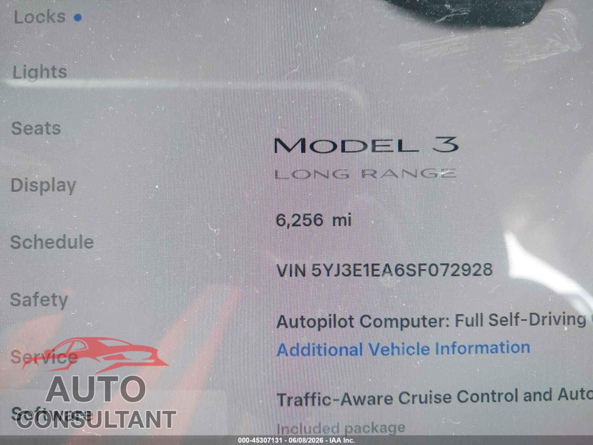 TESLA MODEL 3 2025 - 5YJ3E1EA6SF072928