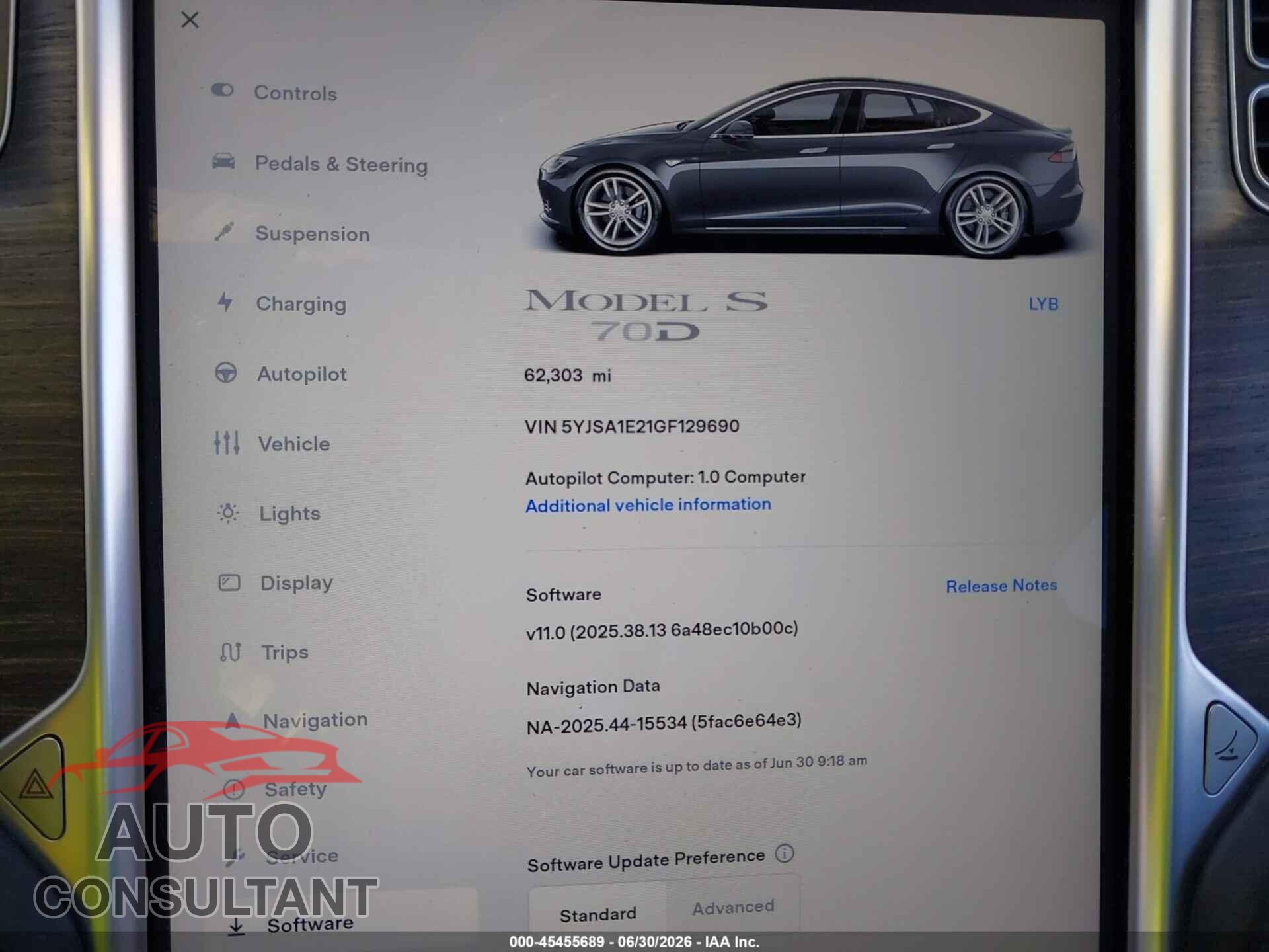 TESLA MODEL S 2016 - 5YJSA1E21GF129690
