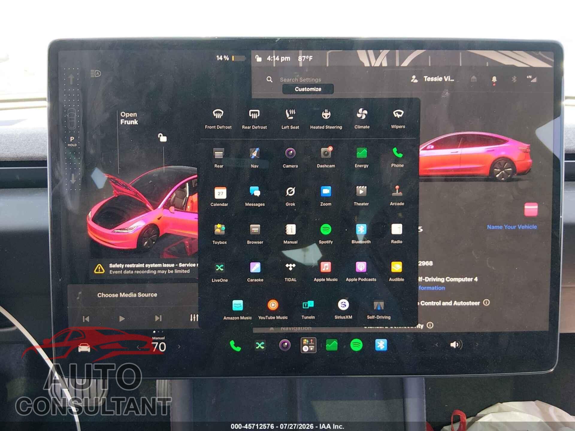 TESLA MODEL 3 2024 - 5YJ3E1EA2RF742968