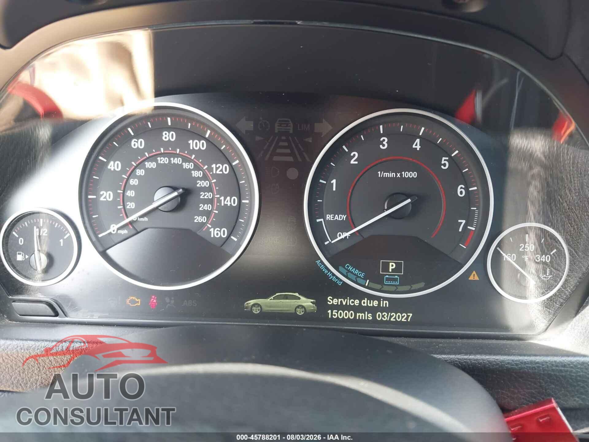 BMW ACTIVEHYBRID 3 2013 - WBA3F9C55DF483900