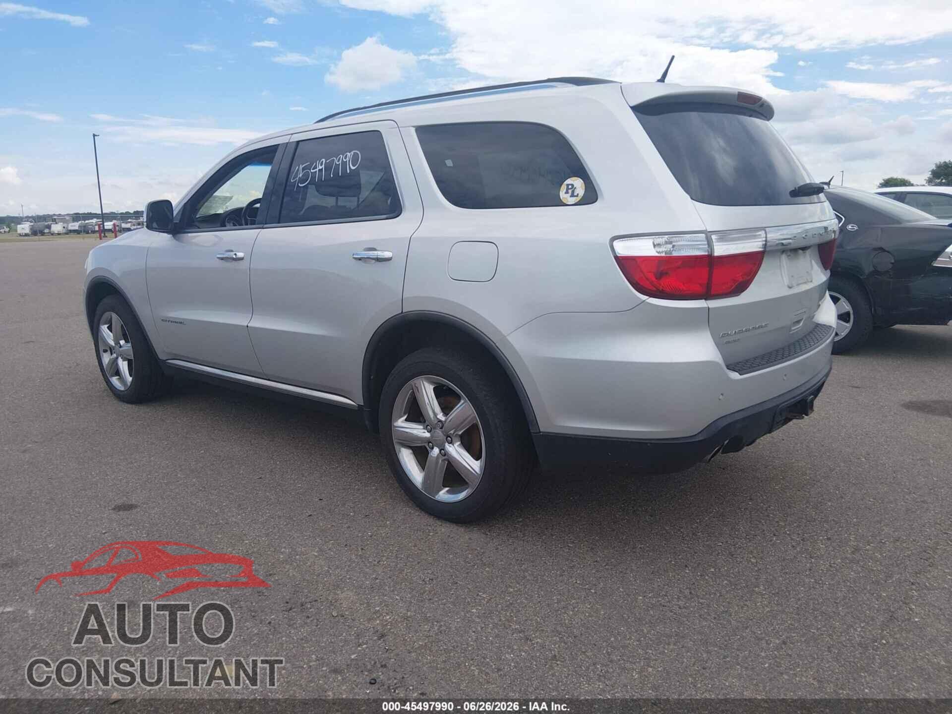 DODGE DURANGO 2012 - 1C4SDJET8CC192566