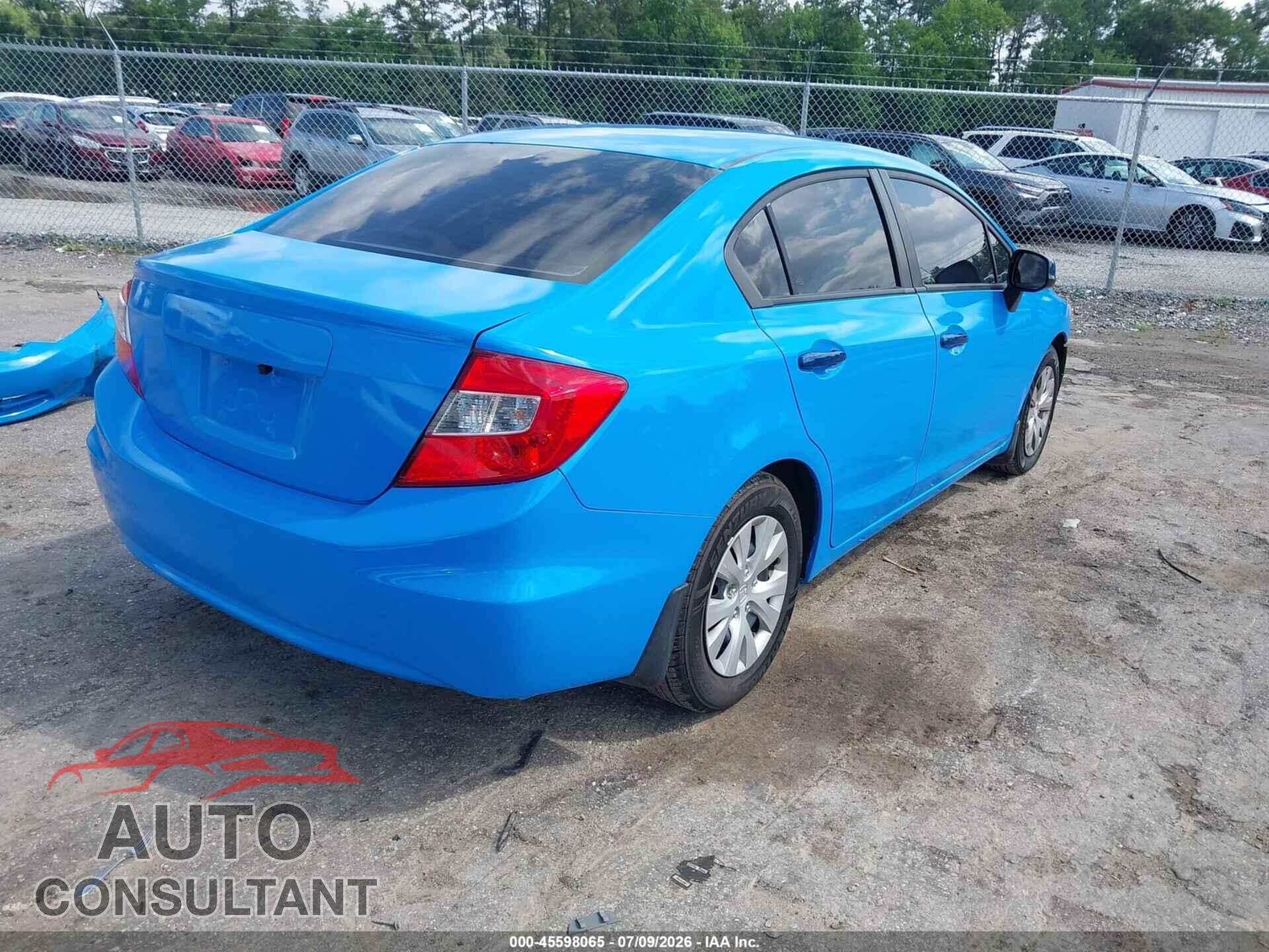 HONDA CIVIC 2012 - 19XFB2F55CE060774