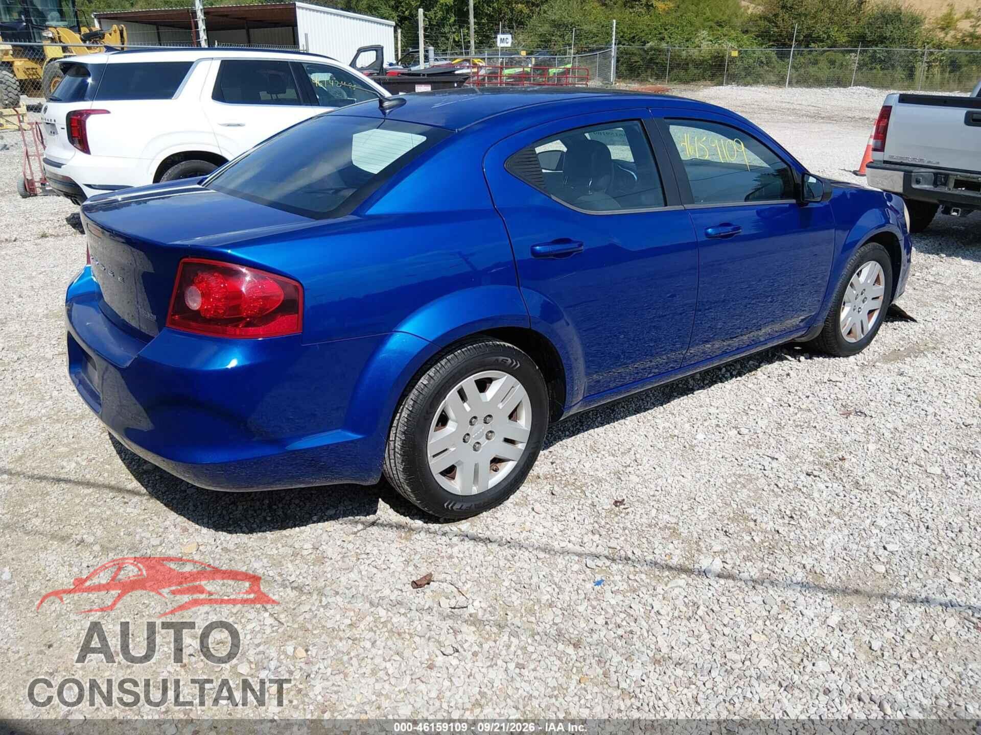 DODGE AVENGER 2013 - 1C3CDZAB6DN594015