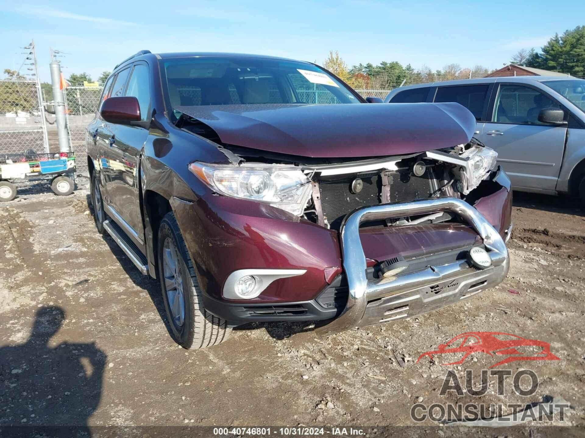 TOYOTA HIGHLANDER 2012 - 5TDBK3EH2CS094905