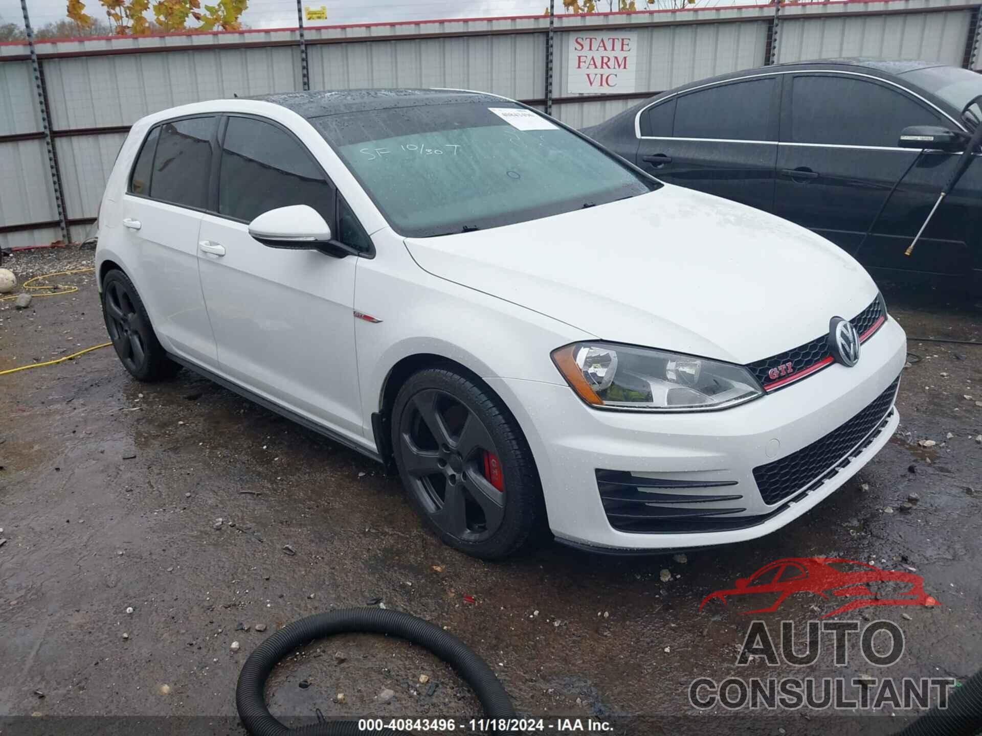 VOLKSWAGEN GOLF GTI 2017 - 3VW547AUXHM010495