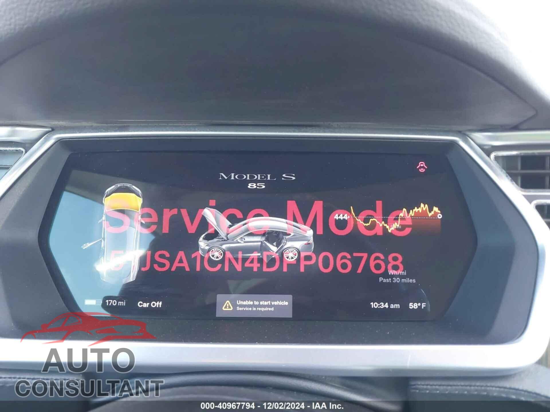 TESLA MODEL S 2013 - 5YJSA1CN4DFP06768