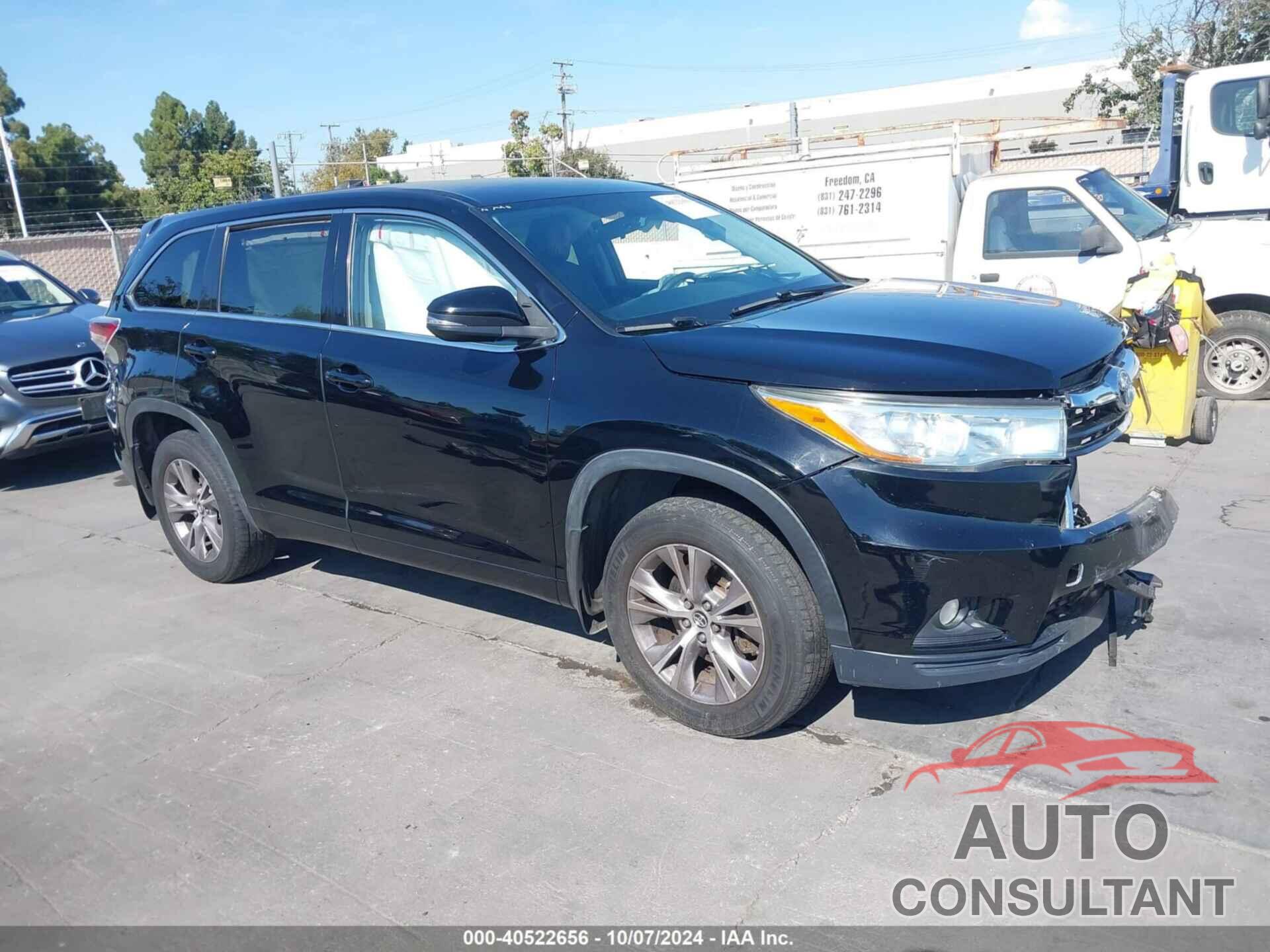 TOYOTA HIGHLANDER 2016 - 5TDBKRFHXGS256304